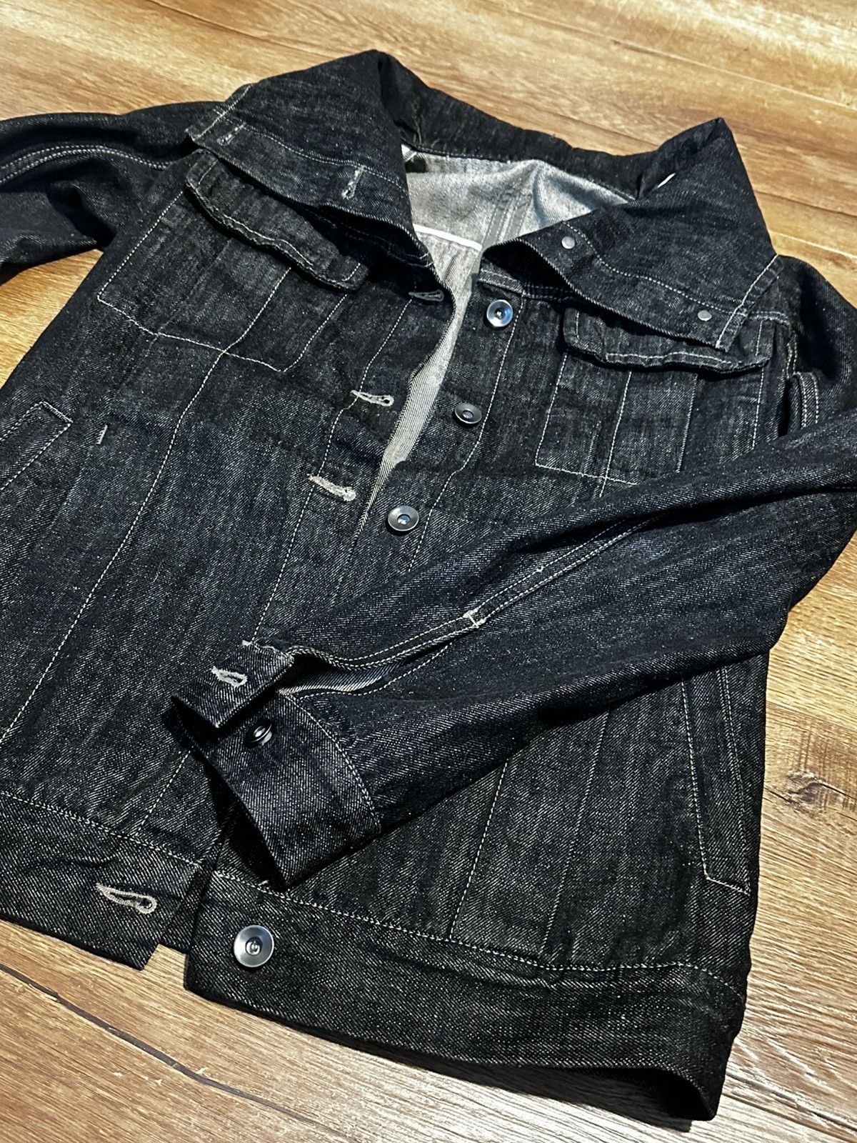Rick Owens Rick Owen’s Olmar & Mitra Black Denim Jacket Men’s Size US XS / EU 42 / 0 - 4 Thumbnail