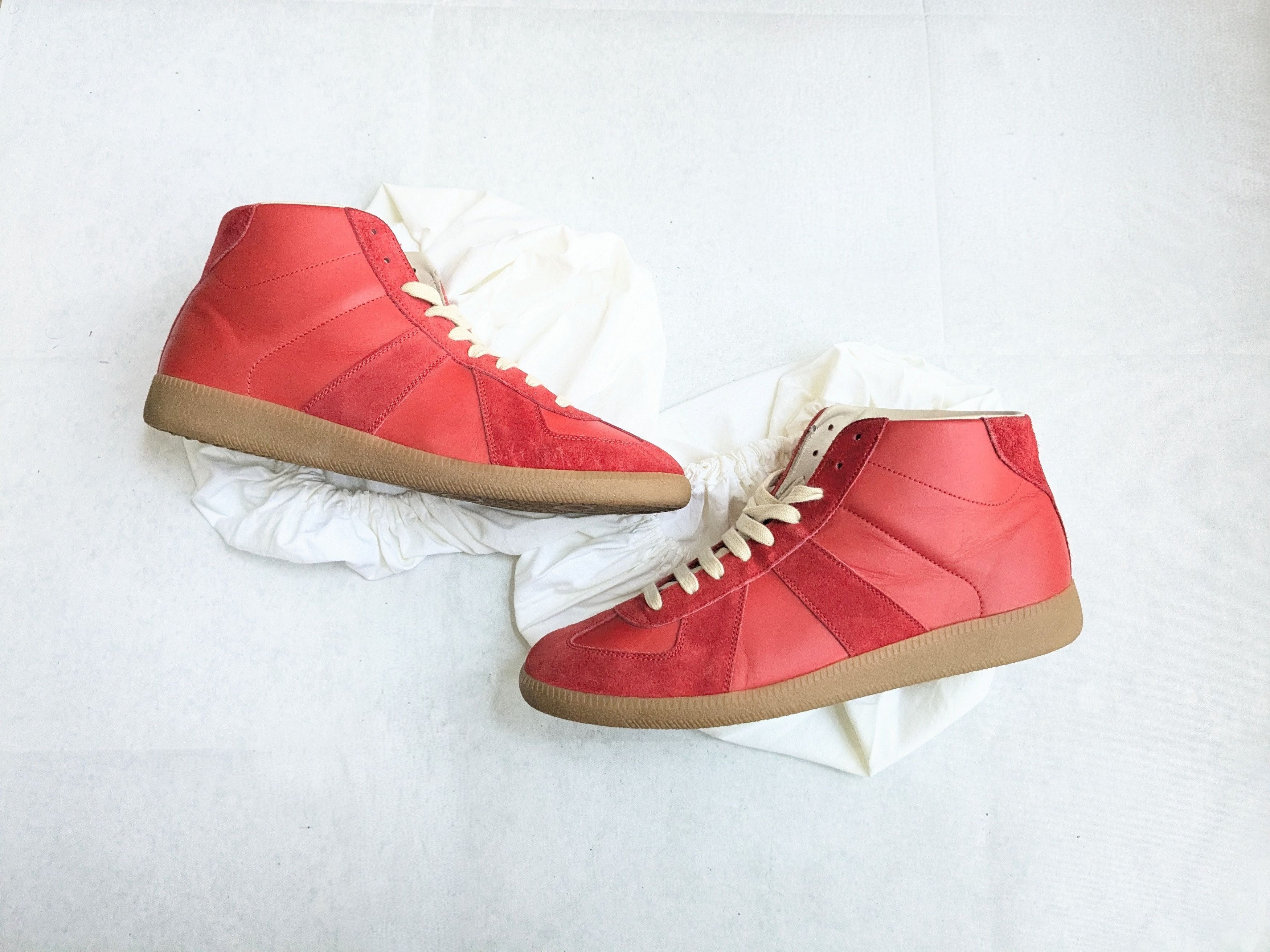 Maison Margiela Maison Margiela GAT Replica Red 10 43 Suede Leather High Size US 10 / EU 43 - 1 Thumbnail