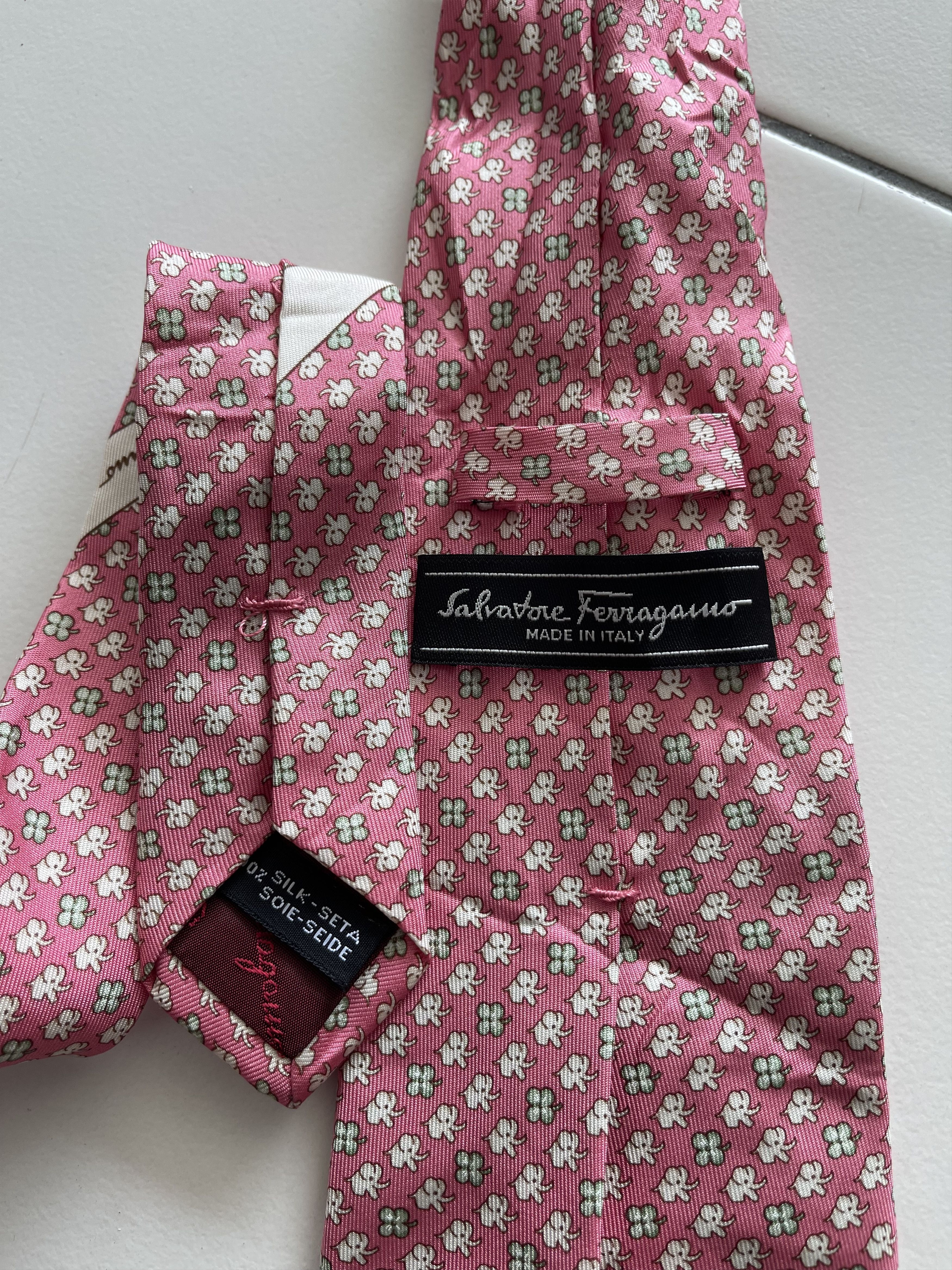 Designer × Salvatore Ferragamo Salvatore Ferragamo Neck Tie Silk Size ONE SIZE - 2 Thumbnail