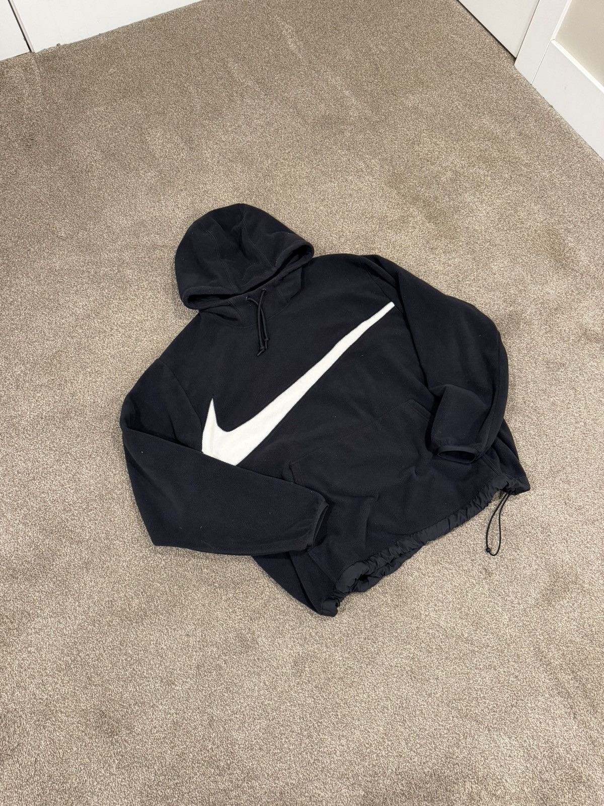 Vintage NIKE BIG LOGO TEDDY FLEECE HOODIE Size US XL / EU 56 / 4 - 1 Thumbnail