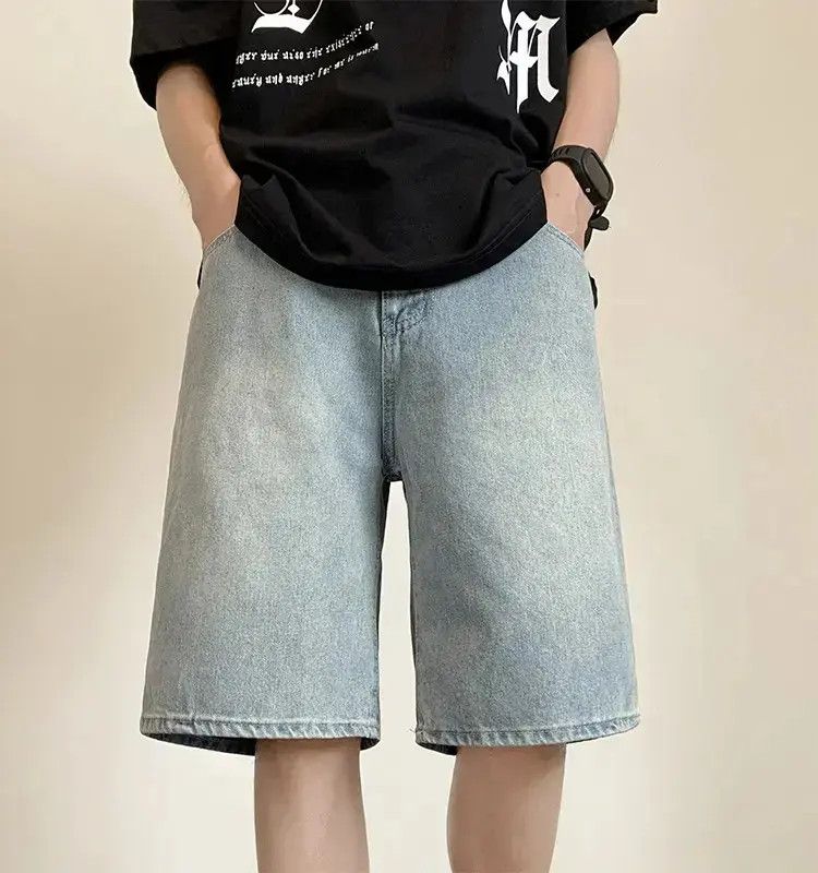 Japanese Brand Loose wide leg printed denim shorts Size US 32 / EU 48 - 1 Thumbnail