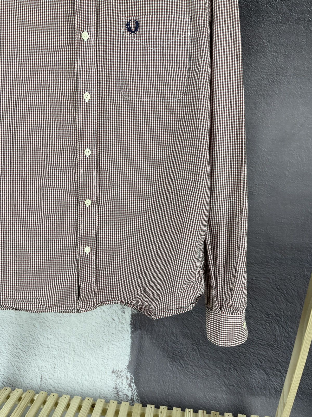Fred Perry Fred Perry red checkered long sleeve cotton shirt Size US L / EU 52-54 / 3 - 5 Thumbnail