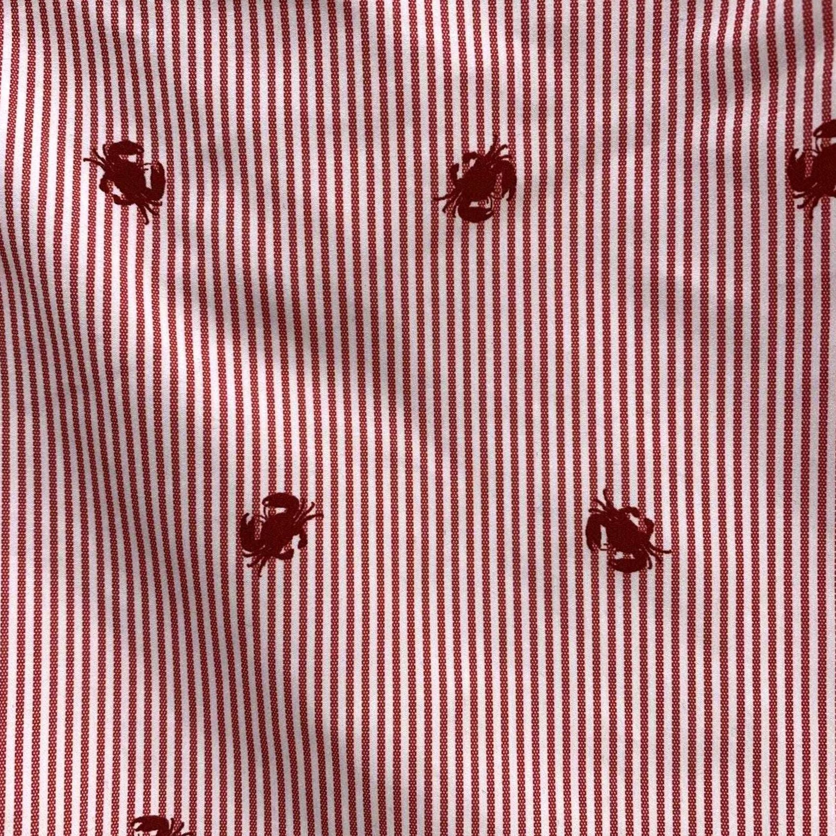 Izod Izod Mens Swim Trunk XL Red Striped Crabs Bathing Suit Preppy Saltwater Size 46R - 2 Thumbnail