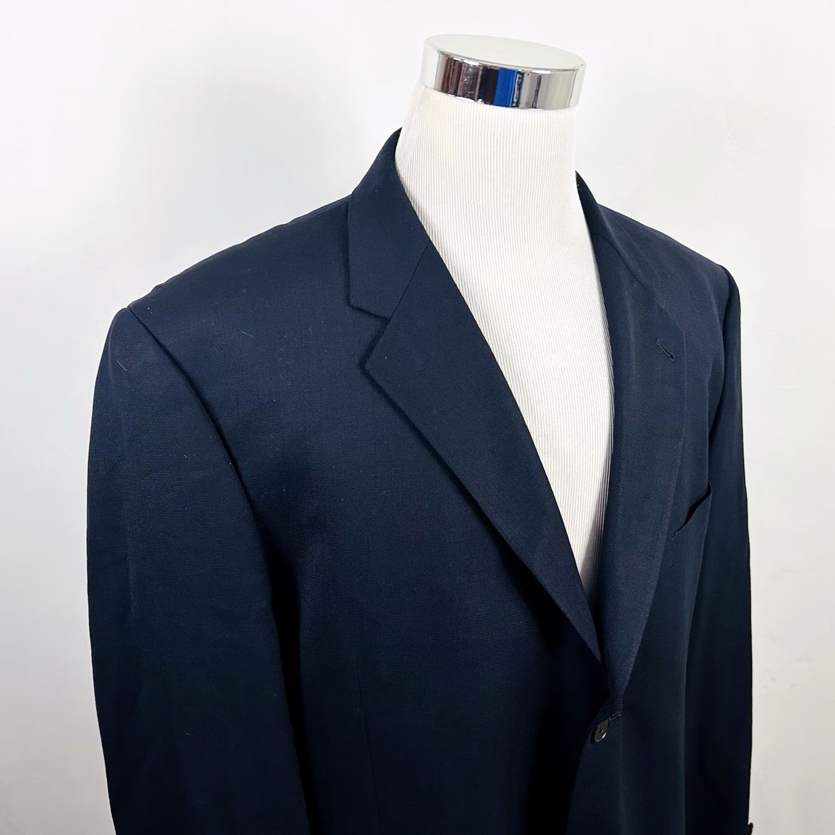 Joseph Abboud Joseph Abboud 46L Sport Coat 100% Wool Dark Navy Blue Three Button Lined Formal Mens Size US XS / EU 42 / 0 - 2 Thumbnail