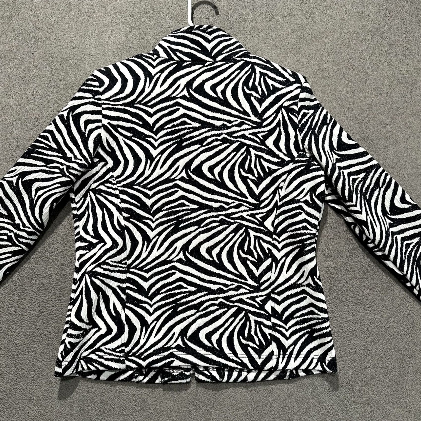 Vintage Rafael Zebra Print Jacket Womens Small Full Zip EUC Size S / US 4 / IT 40 - 2 Thumbnail