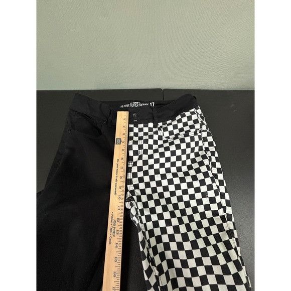 Other (Size 17) HT Denim Hi Rise Super Skinny Jeans Black Checker Size 40" / US 18 - 5 Thumbnail