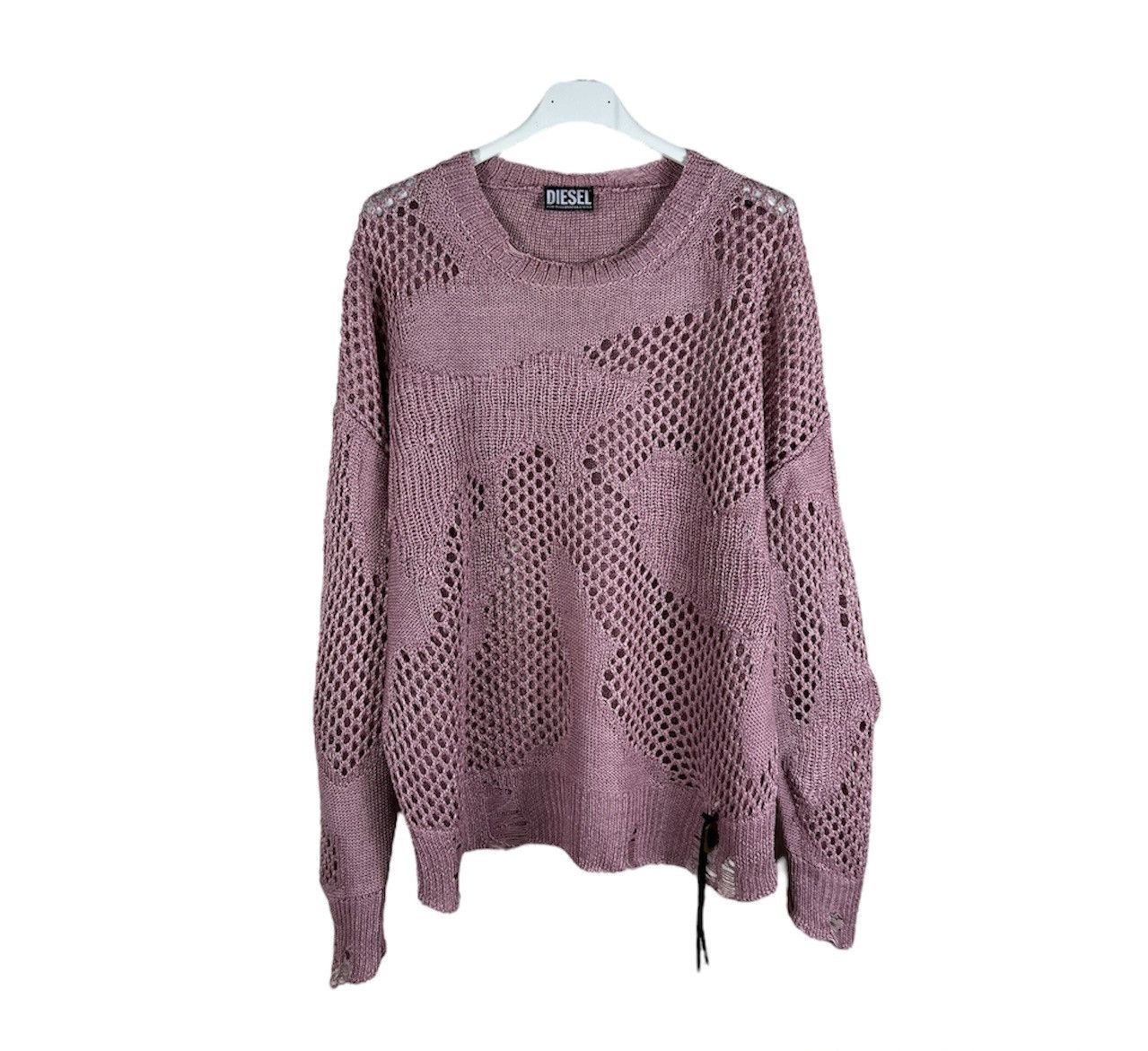 Diesel Diesel distressed open knit thrashed sweater oversize spider Size XS / US 0-2 / IT 36-38 - 1 Thumbnail
