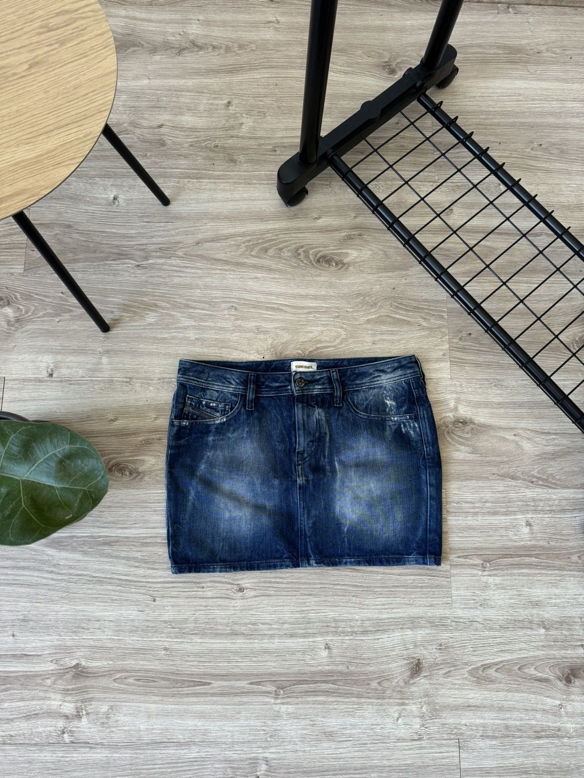 Diesel Vintage Y2K Diesel Japanese Style Wash Denim Mini Skirt Size 29" - 1 Thumbnail