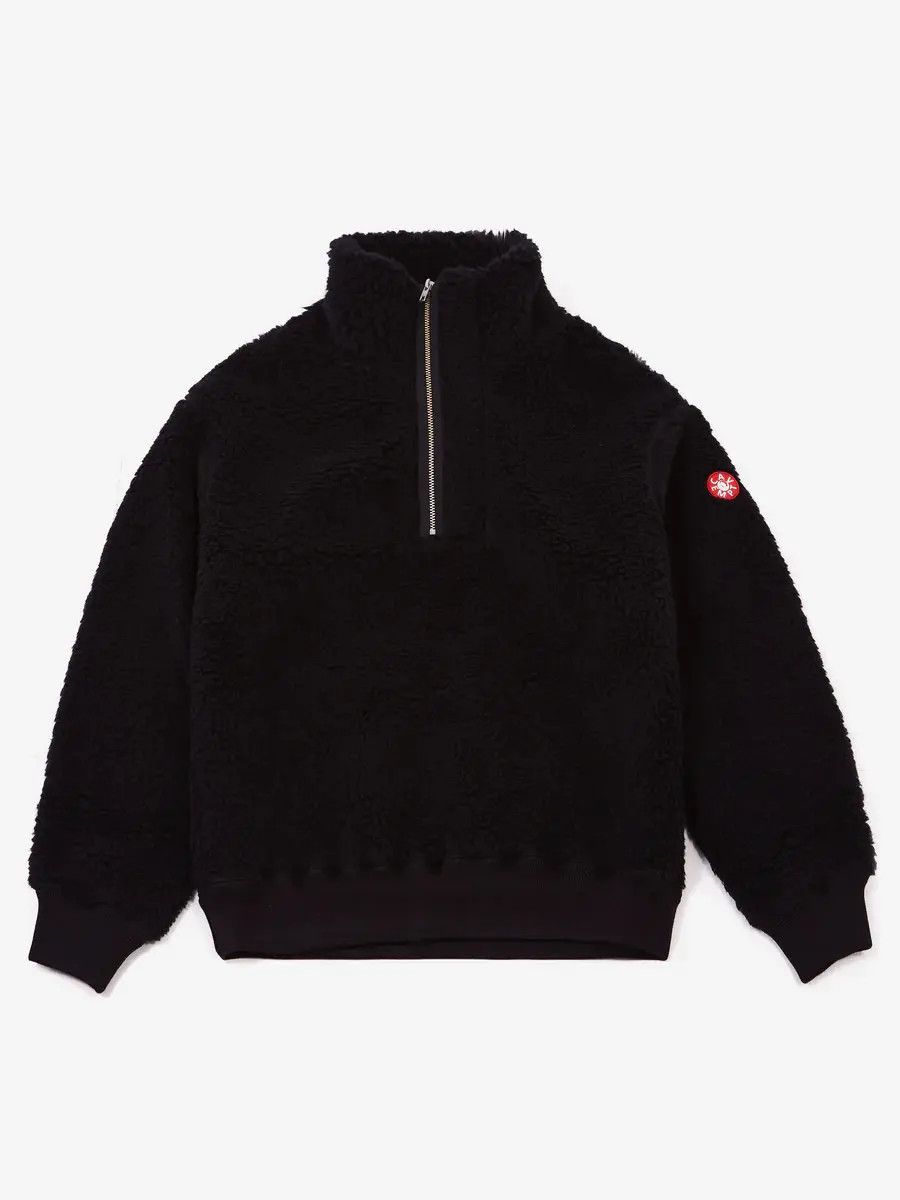 Cav Empt o1mle0924 Heavy Wool Half Zip Fleece Jacket in Black Grailed