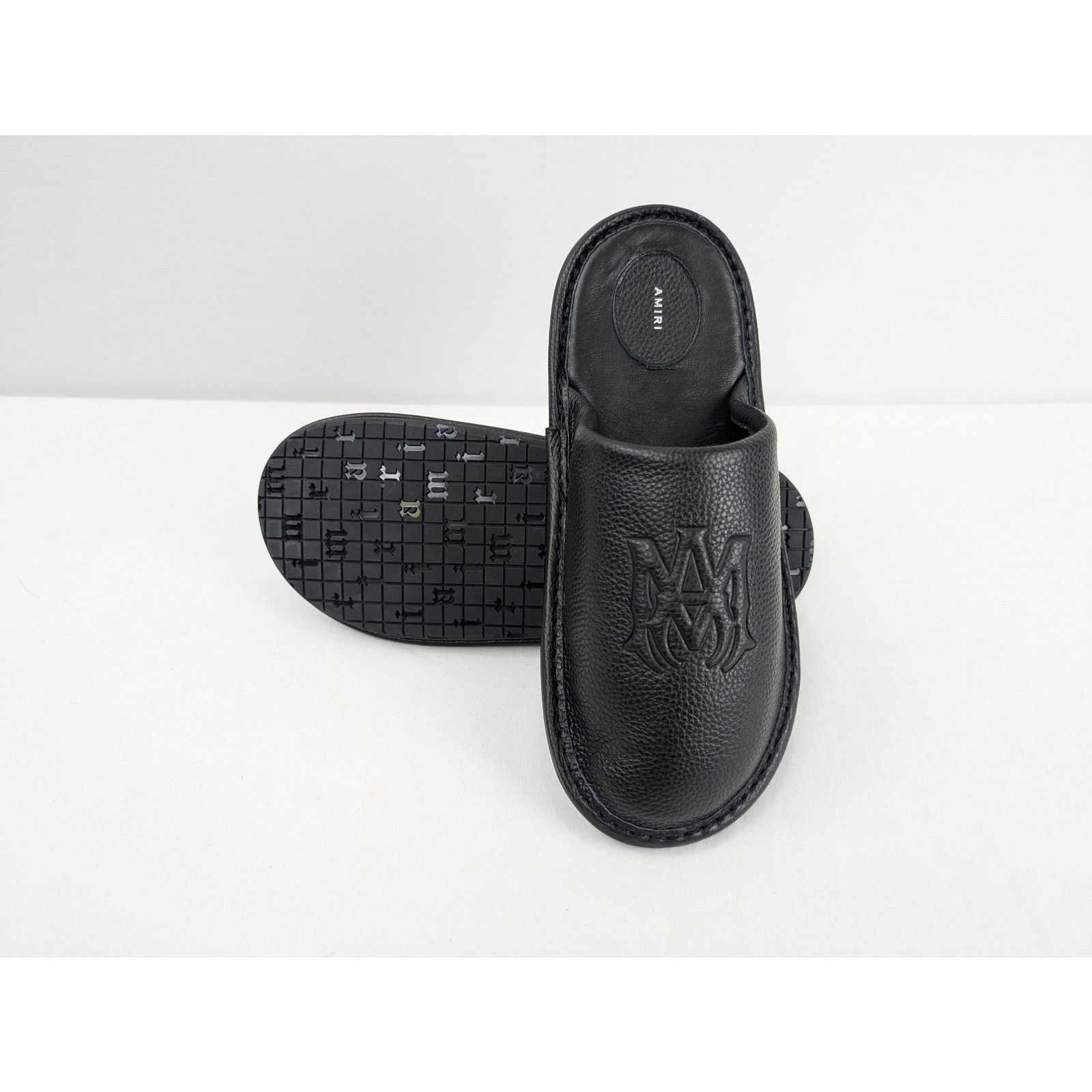 Amiri o1rshd1 Lux Leather Slipper Sandal in Black Size US 11 / EU 44 - 15 Thumbnail