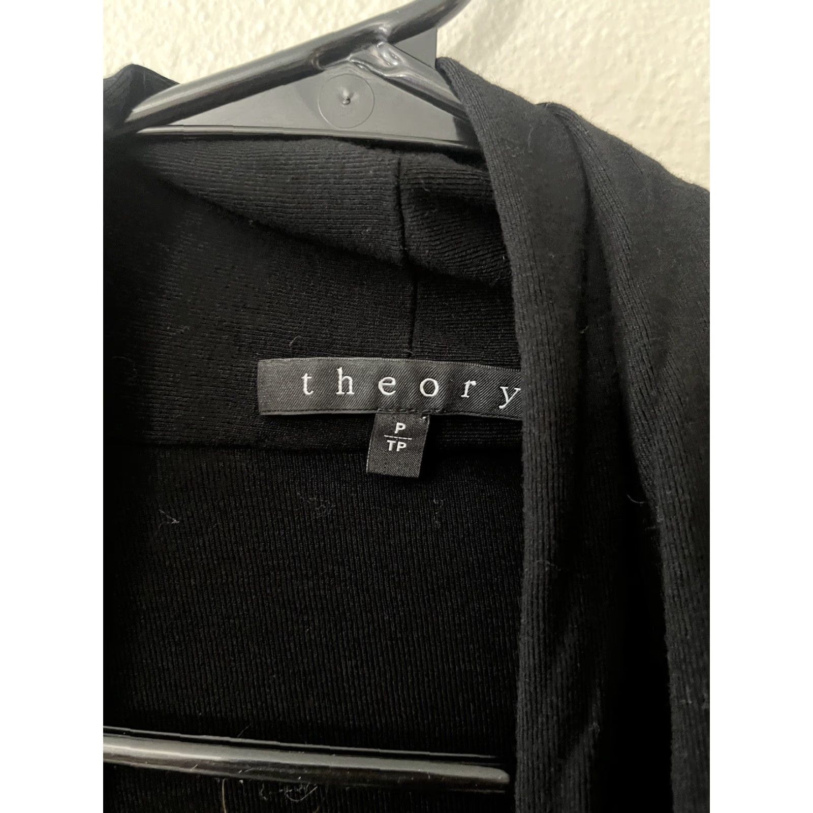 Theory Theory Cardigan Open Front Women Black Solid size P Size XXS / US 00 / IT 34 - 3 Thumbnail