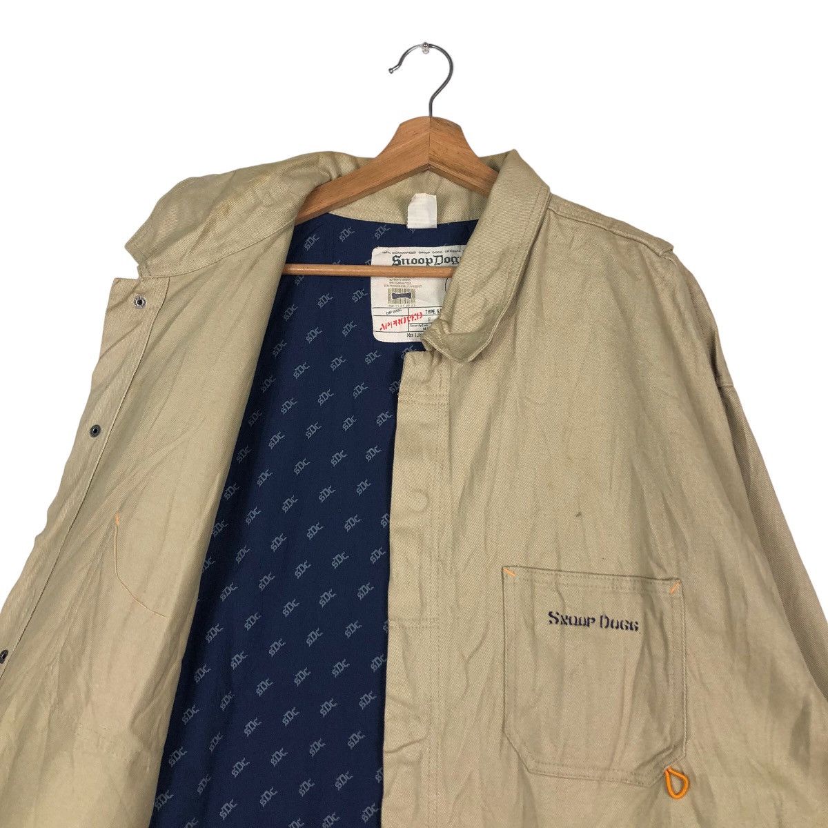Japanese Brand 🔥Vintage Hickory Chore Jacket Detroit Snoop Dog Big Logo Size US XXL / EU 58 / 5 - 12 Thumbnail
