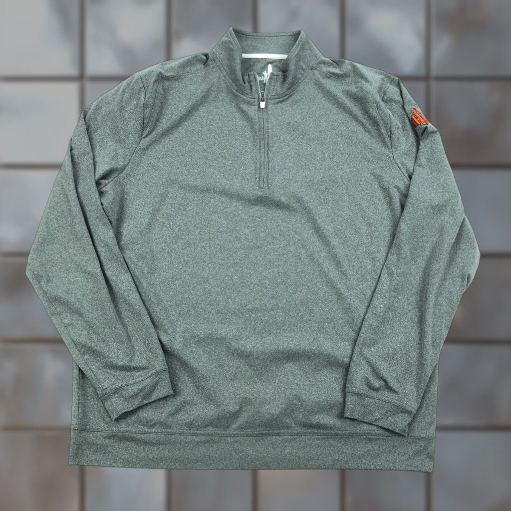 johnnie-O VINTAGE Johnnie O Performance Pullover Mens Large Gray 1/4 Zip Logo NHHS New Hanover Quater Zip Pullover 1/4 Zip Logo NHHS Size US L / EU 52-54 / 3 - 1 Thumbnail