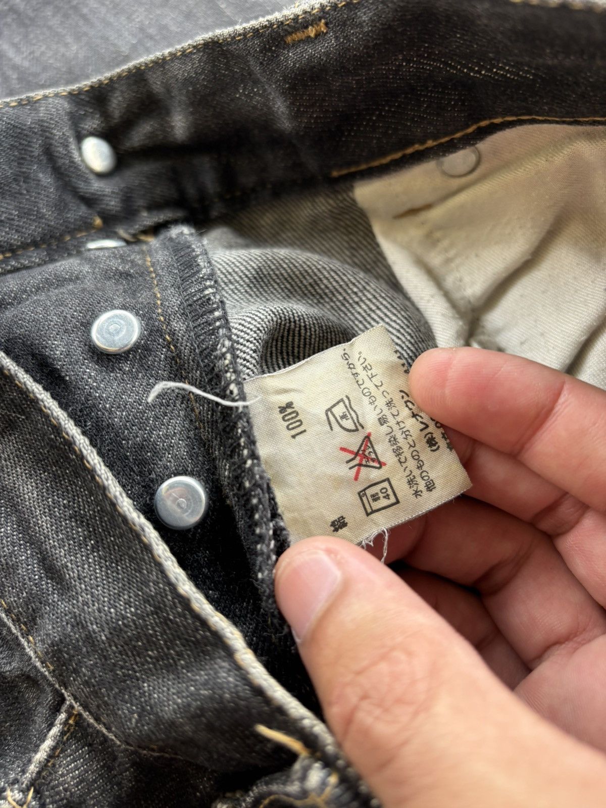 Kapital 🔥VINTAGE CLAWMARK BLACK DENIM J.CREW DISTRESSED DENIM Size US 30 / EU 46 - 10 Thumbnail