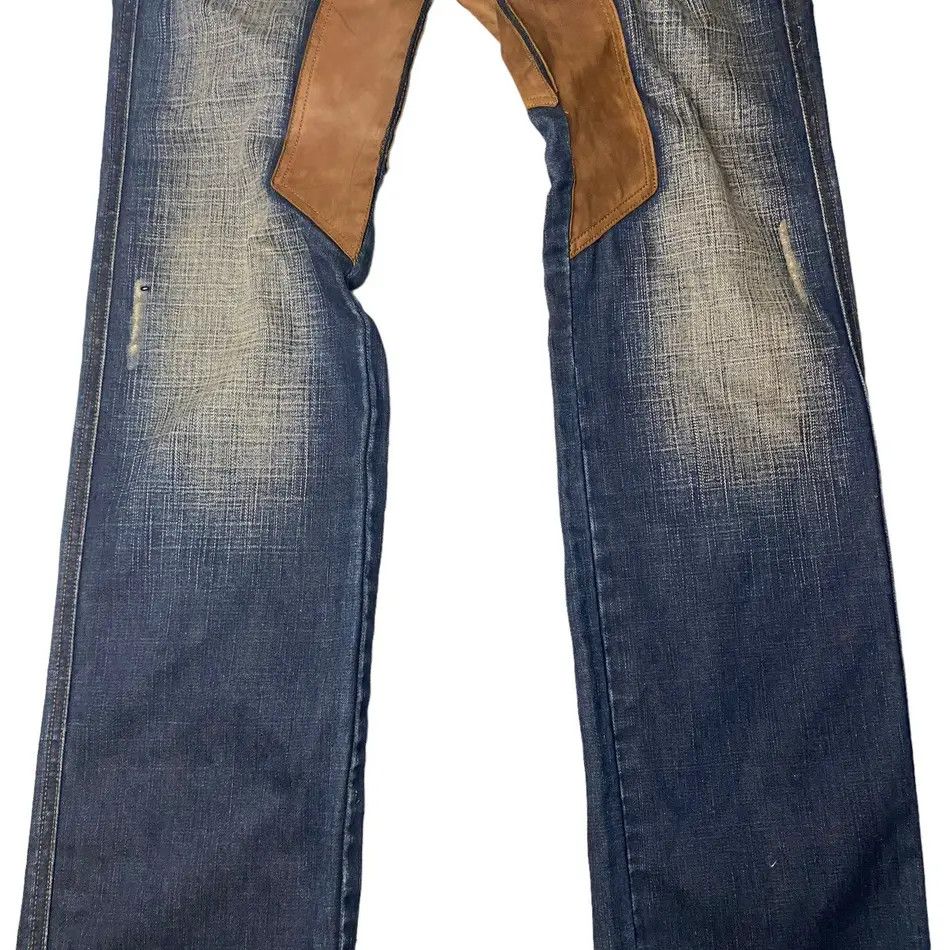 Japanese Brand Saxlanter Flared Jeans Washed Straigh Cut Size US 30 / EU 46 - 9 Thumbnail