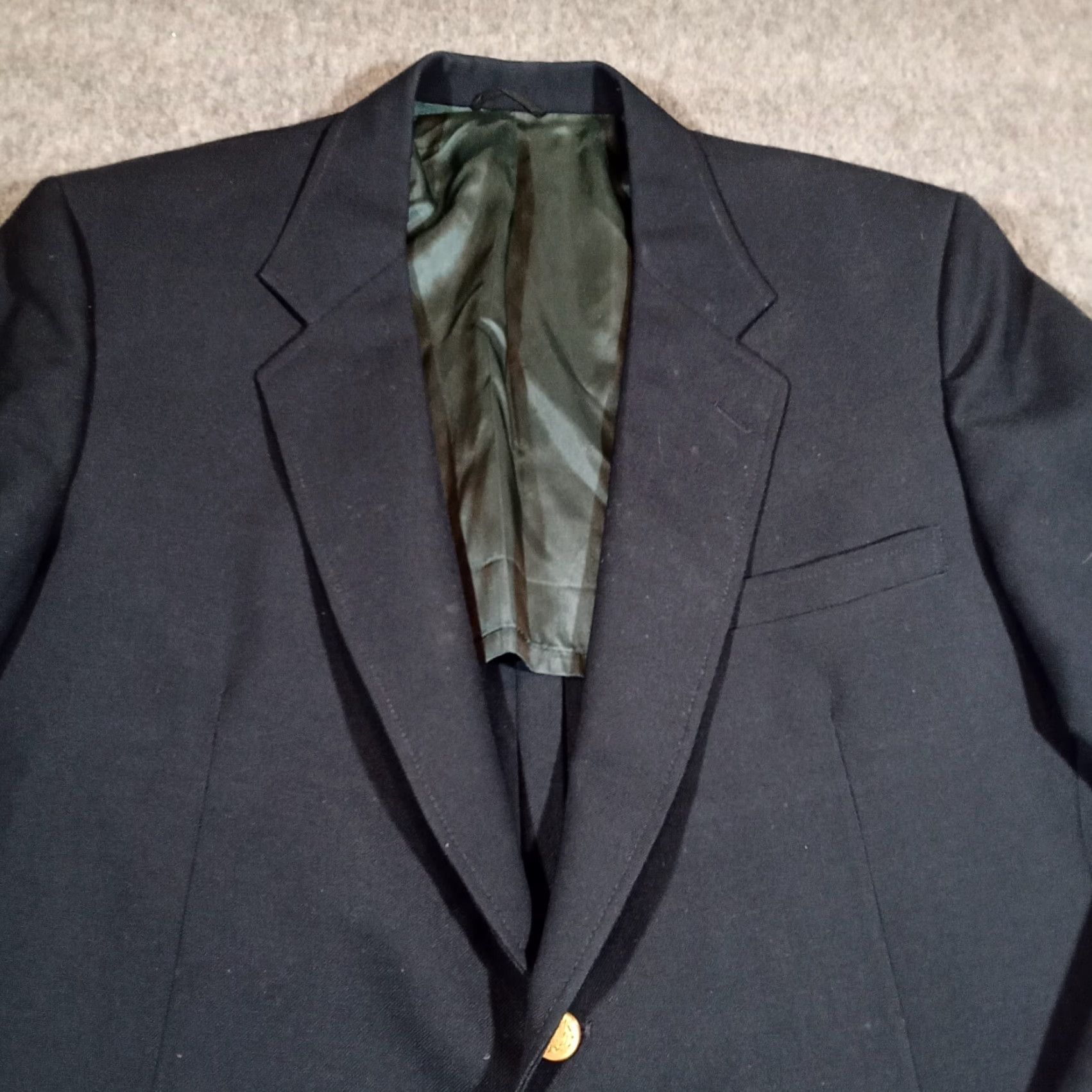 Vintage VINTAGE Anthony Allan Mens Blazer 46 Reg Blue Jacket USA Made Two-Button Single-Breasted, USA, 70s, Blue, Blazer, Mens Size 46R - 2 Thumbnail