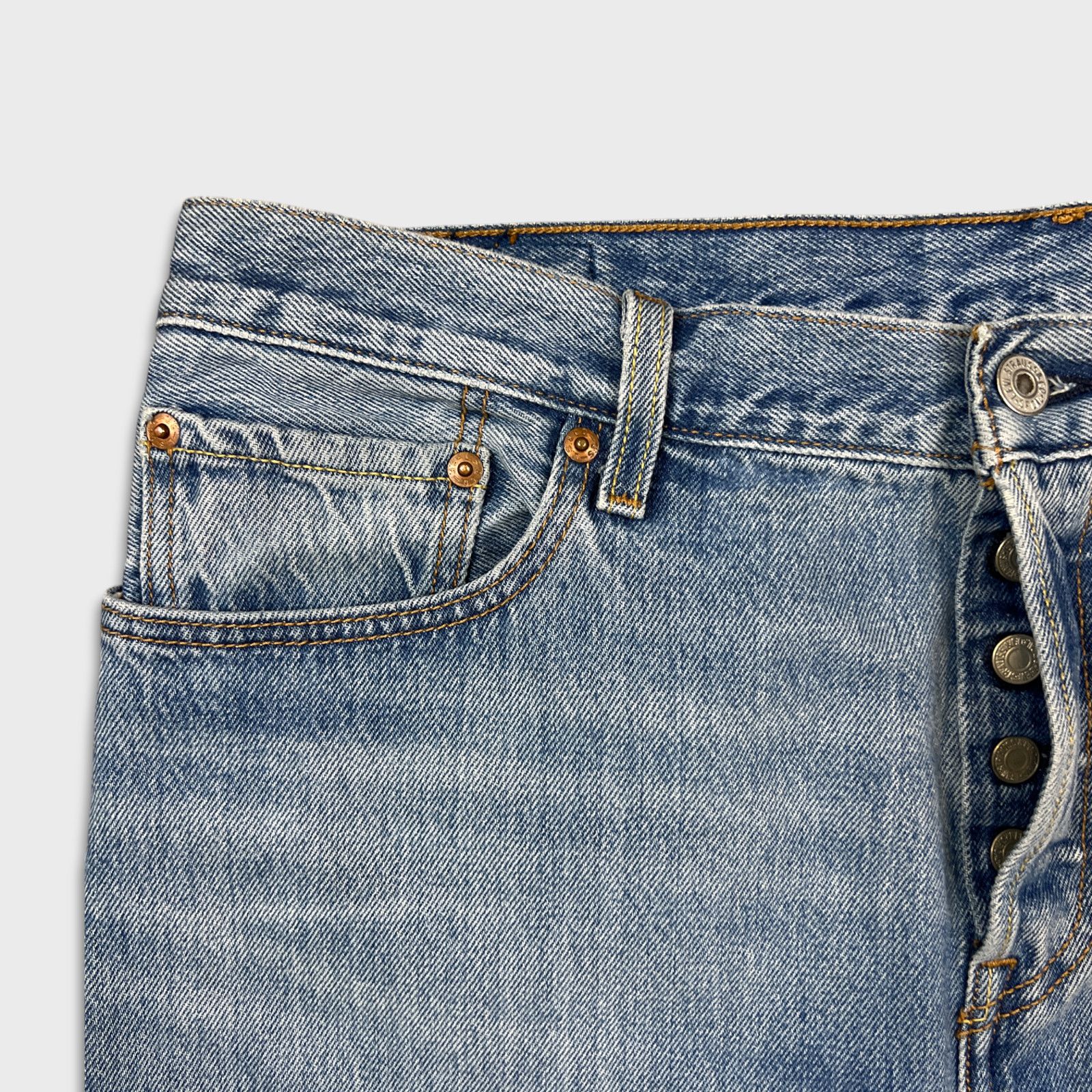 Levi's × Vintage Levi's 501 CT Jeans 36x28 Customized Taper Distressed Denim Size US 36 / EU 52 - 3 Thumbnail