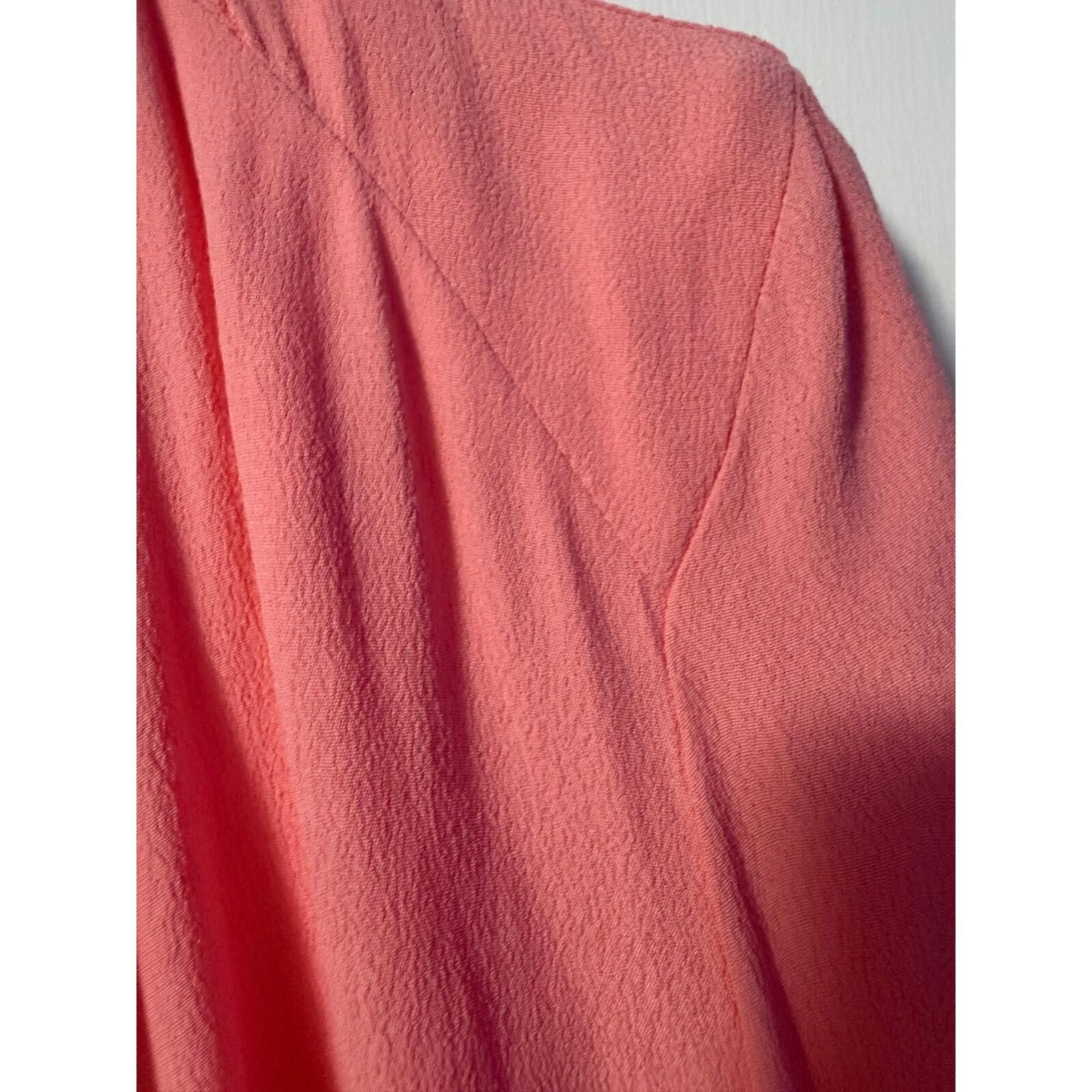 Other Maurices Blazer Womens Small Coral Ruched 3/4 Sleeve Open Size S / US 4 / IT 40 - 3 Thumbnail