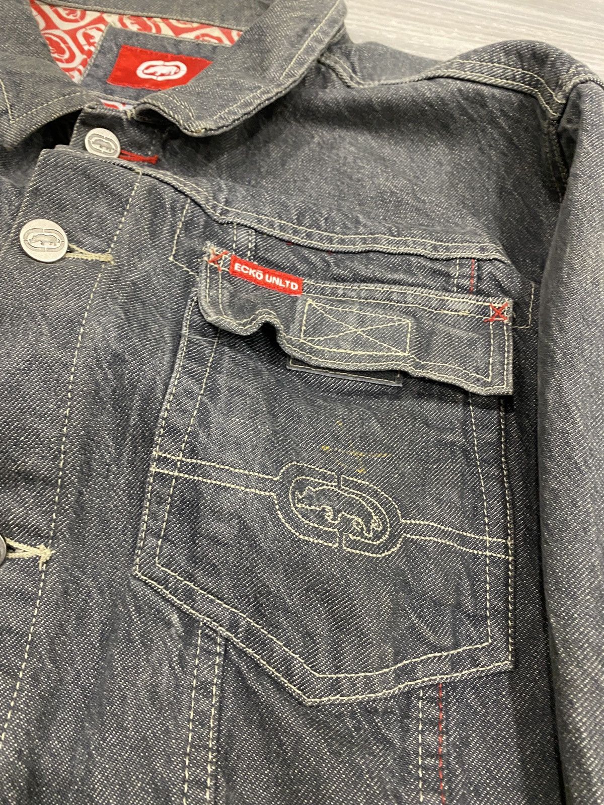 Ecko Unltd. Ecko Unltd Complex Sleeve Denim Jacket Baggy Y2K Size US L / EU 52-54 / 3 - 3 Thumbnail