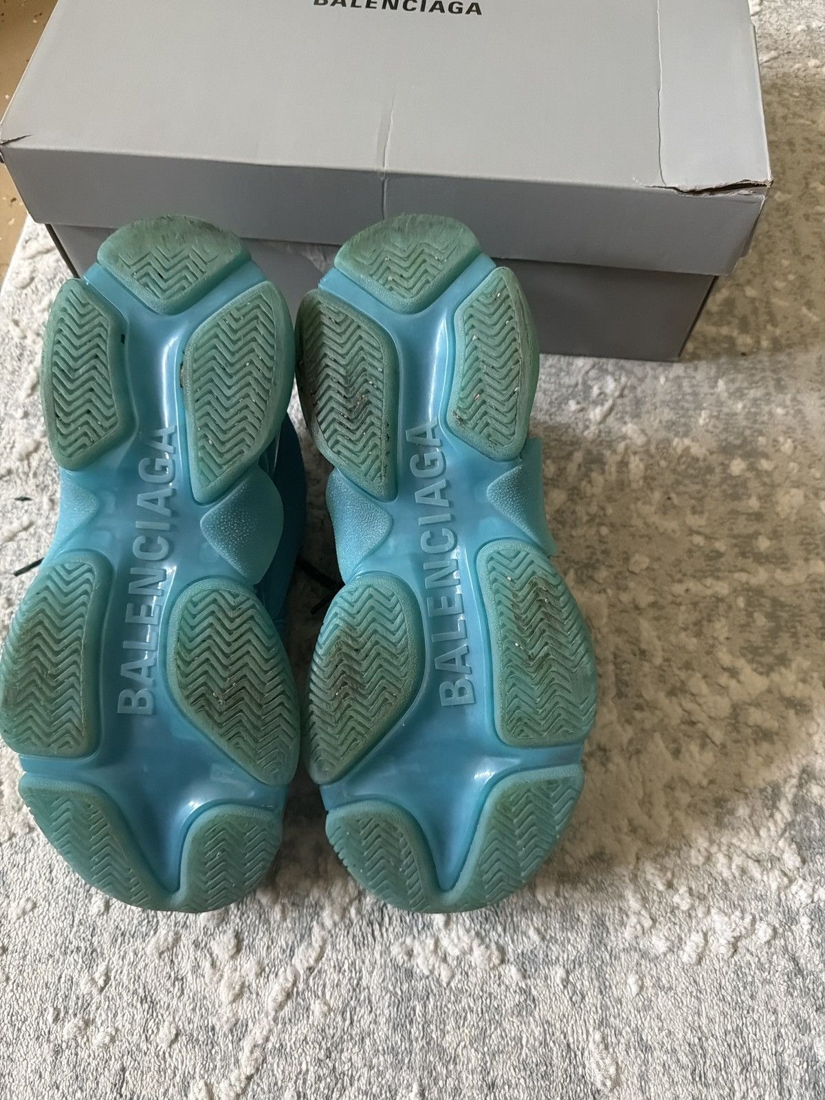 Balenciaga BALENCIAGA TRIPLE S SNEAKER 'CLEAR SOLE - DEEP BLUE' Size US 9 / EU 42 - 5 Thumbnail