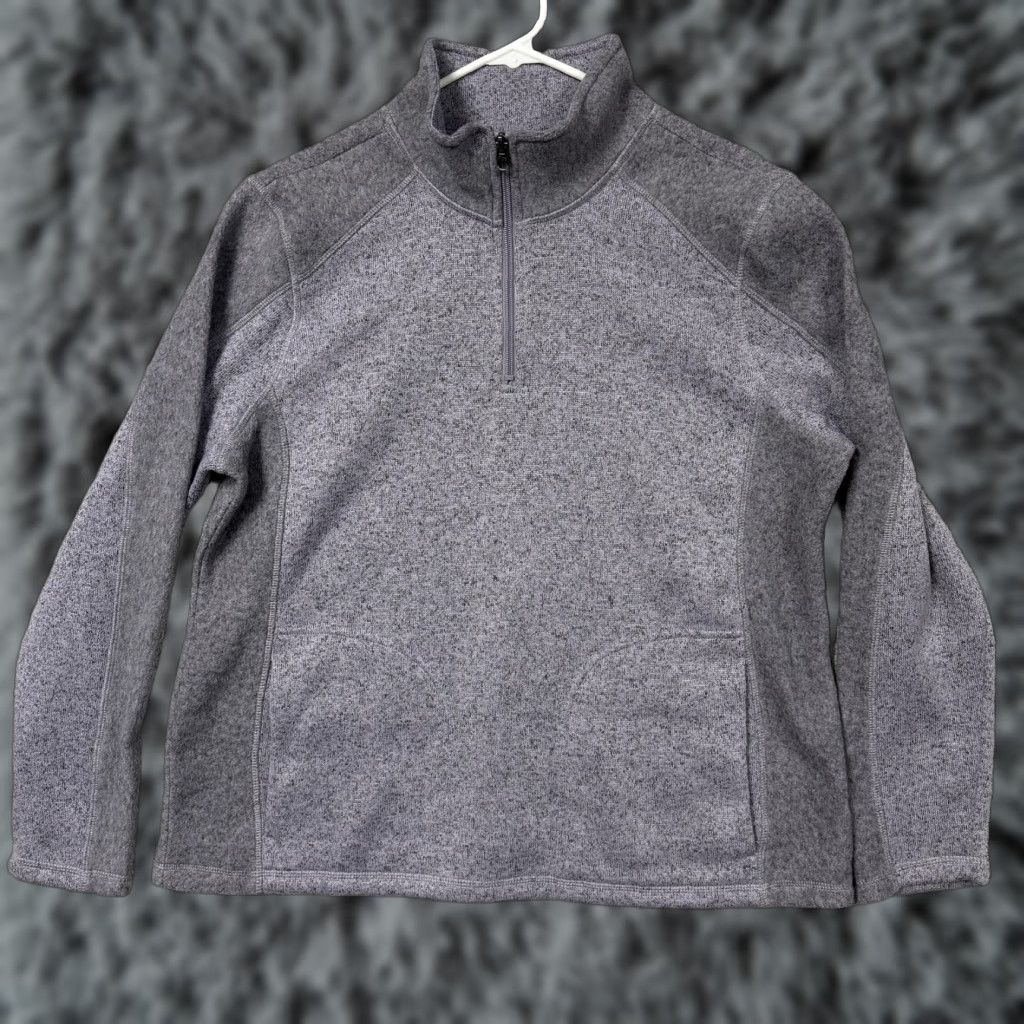 Vintage G.H. Bass & Co Sweatshirt Mens XL Purple 1/4 Zip Fleece Pullover Raglan Pocket Mock Neck Outdoor Preppy Fall Winter Size US XL / EU 56 / 4 - 1 Thumbnail