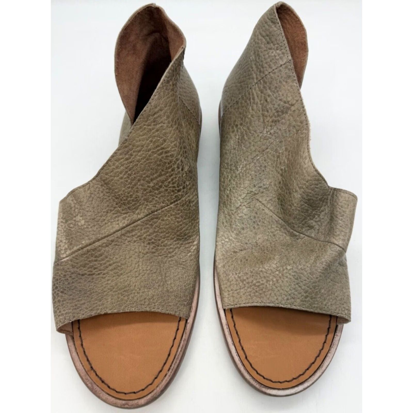 Free People Free People Mont Blanc Sandal Womens Sandal 41/US 10 Leather Open Toe Beige Grayish Vintage? Size US 10 / IT 40 - 2 Thumbnail