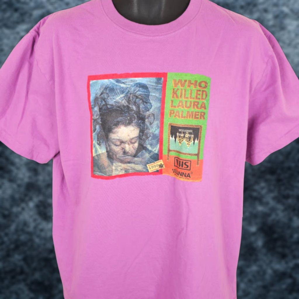Vintage VINTAGE Twin Peaks T Shirt Mens Size XL Pink Purple Who Killed Laura Palmer Wanna Size US XL / EU 56 / 4 - 1 Thumbnail