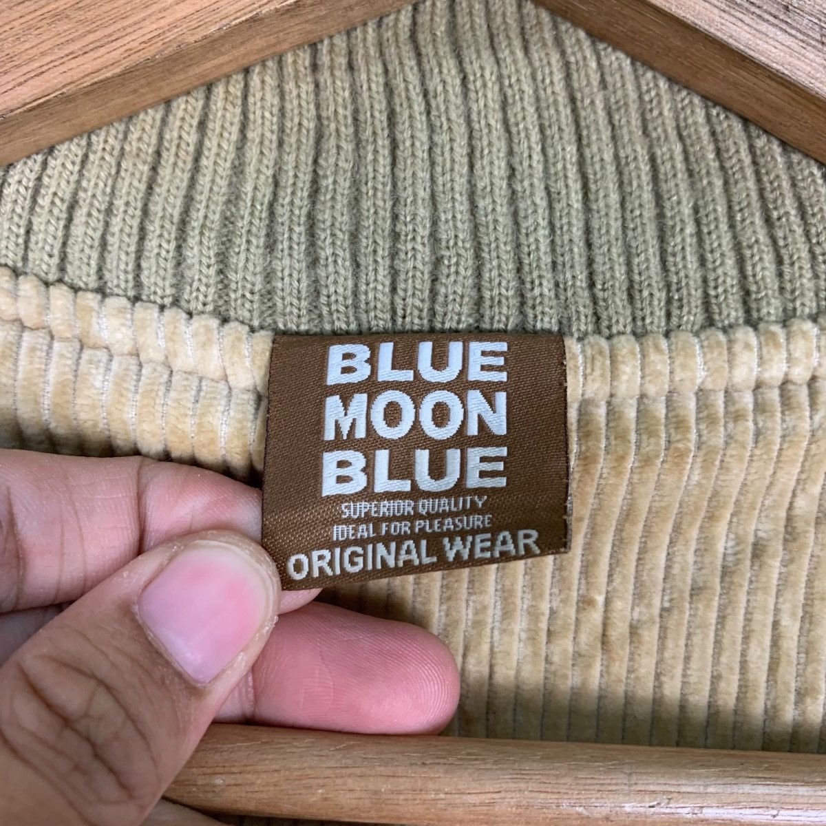 Japanese Brand BLUE MOON BLUE Big Logo Corduroy Jacket #0924-C41 Size US M / EU 48-50 / 2 - 16 Thumbnail
