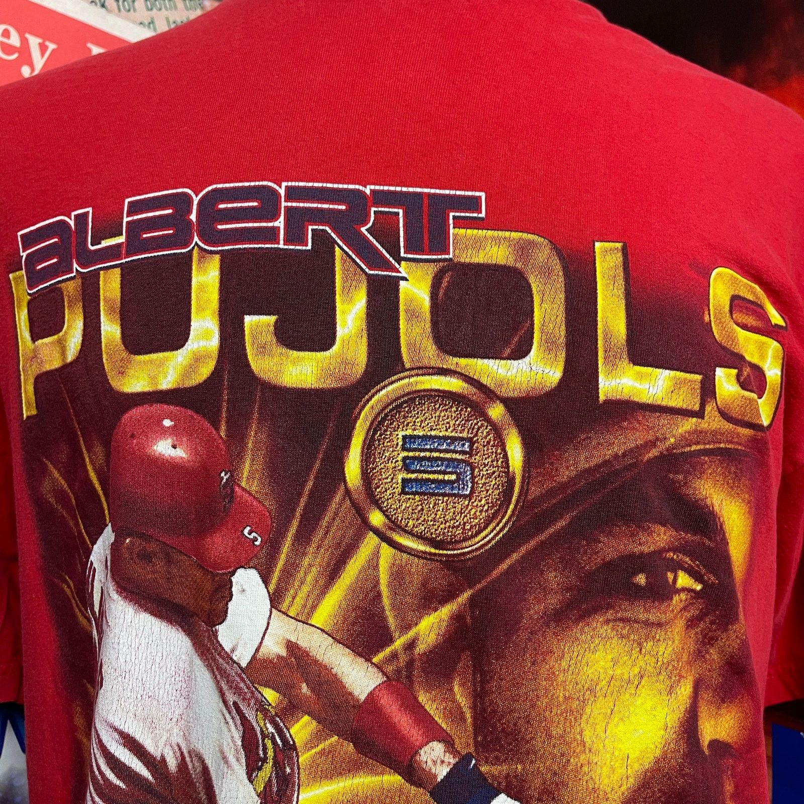 Lee Vintage St. Louis Cardinals Albert Pujols MLB CSA Coin Tee Size US L / EU 52-54 / 3 - 2 Thumbnail