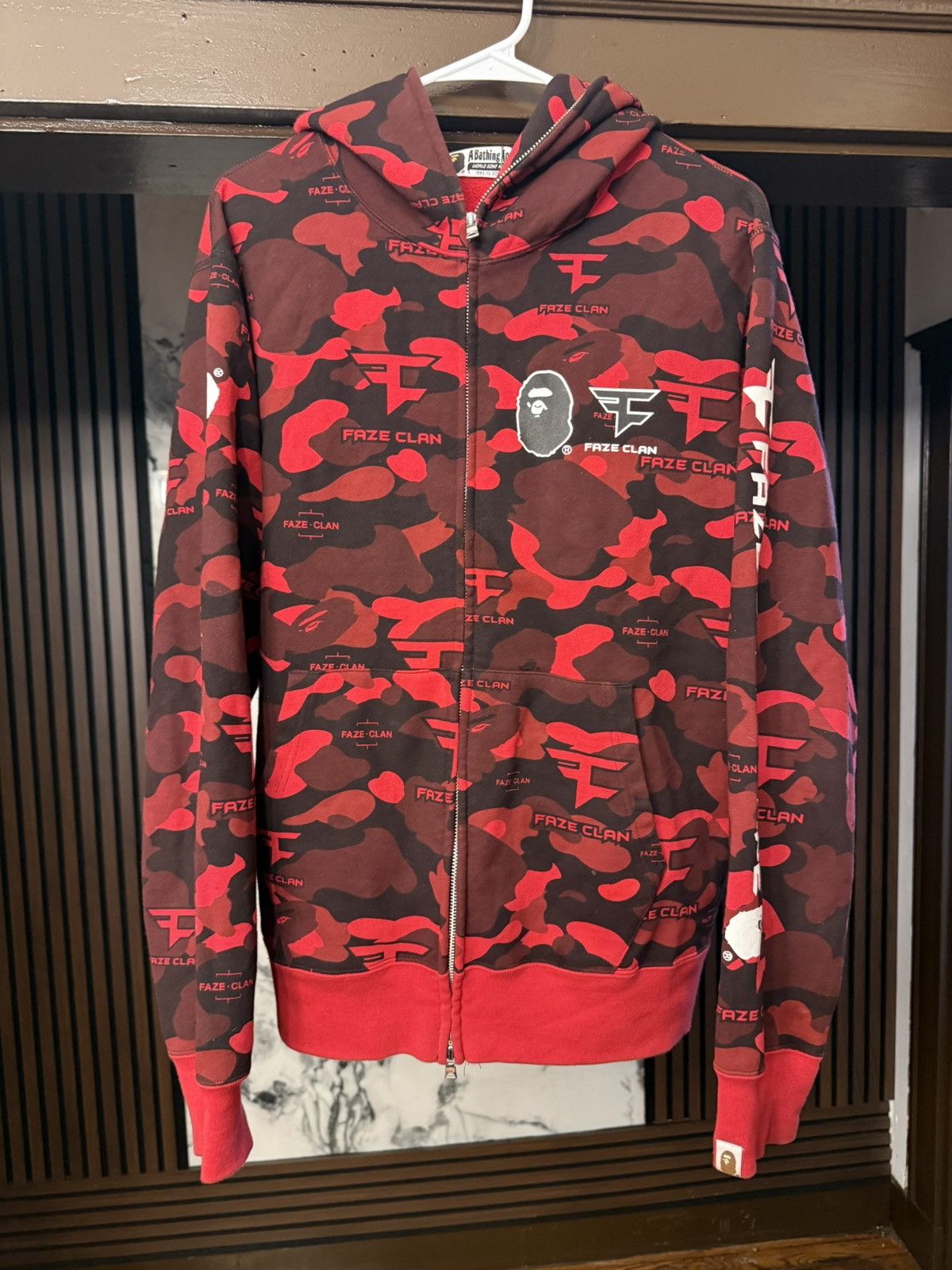 Bape BAPE x FAZE CLAN FULL ZIP HOODIE RED LARGE Size US L / EU 52-54 / 3 - 1 Thumbnail