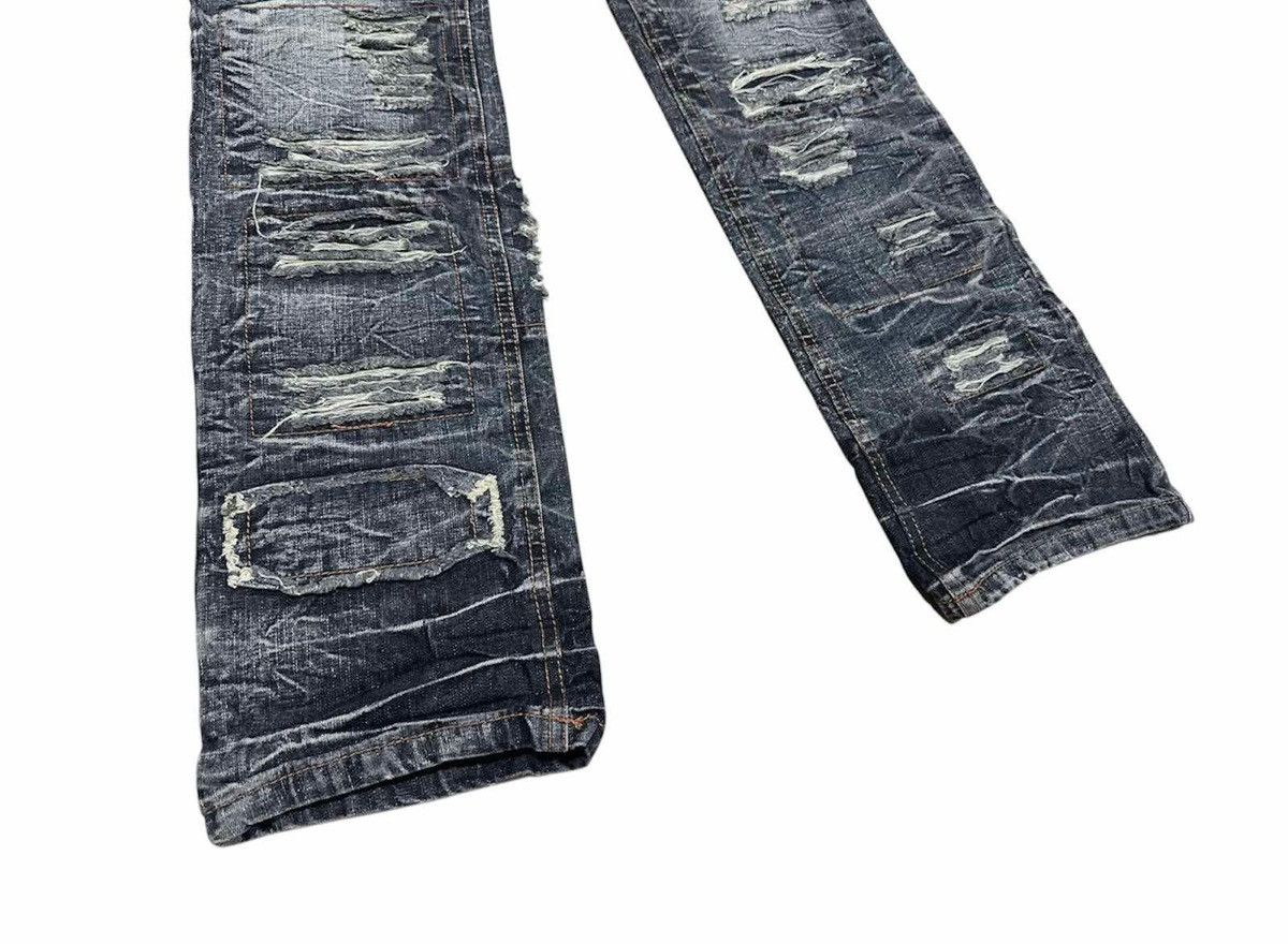 Hysteric Glamour × Japanese Brand × Seditionaries 🔥Y2K Archived Lowbox Faded Patchwork Distressed Denim Punk Size US 34 / EU 50 - 7 Thumbnail