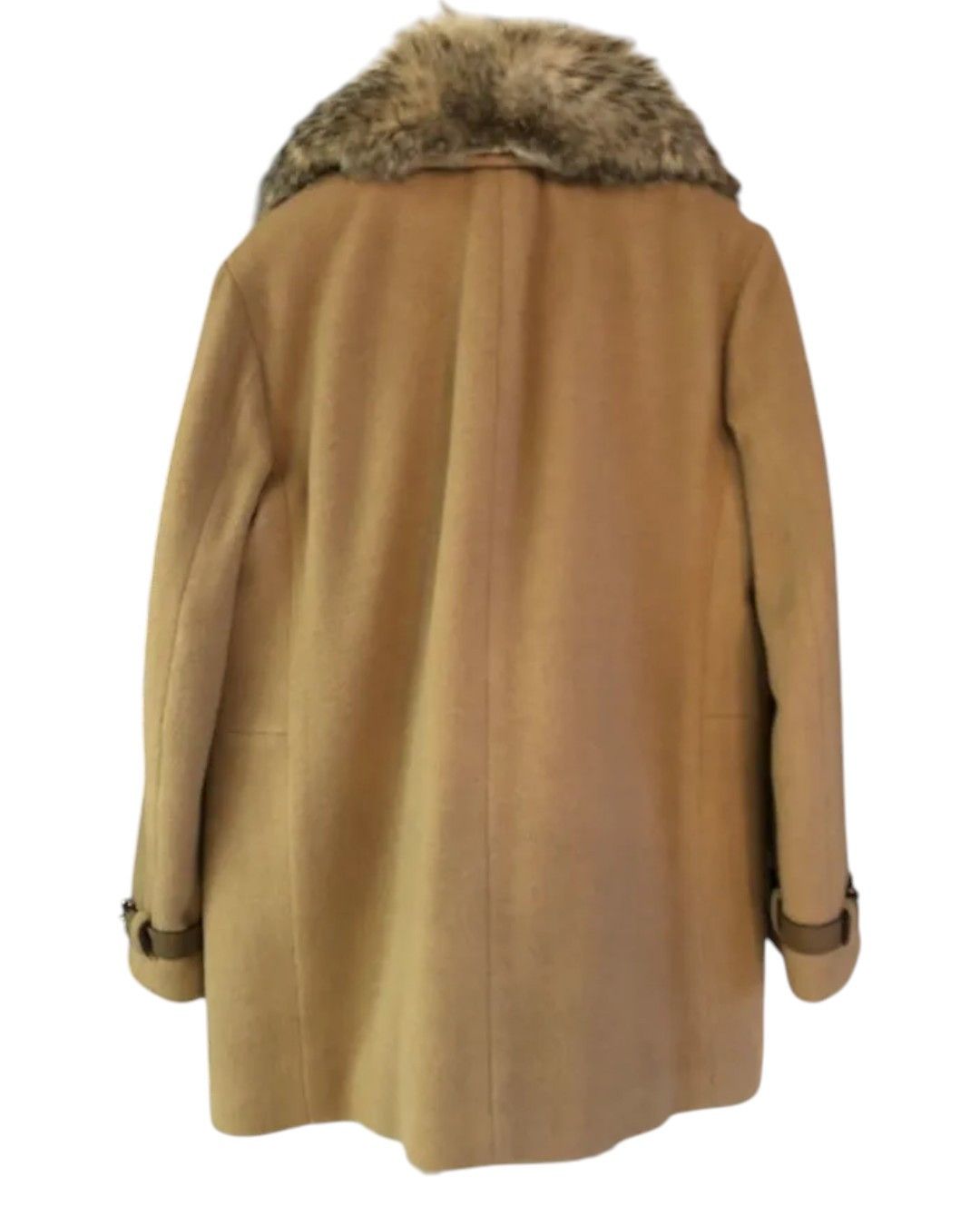 Roberto Cavalli F/W 2009 RUNWAY CAMEL HAIR HEAVY COAT WITH FOX FUR COLLAR Size US L / EU 52-54 / 3 - 4 Thumbnail