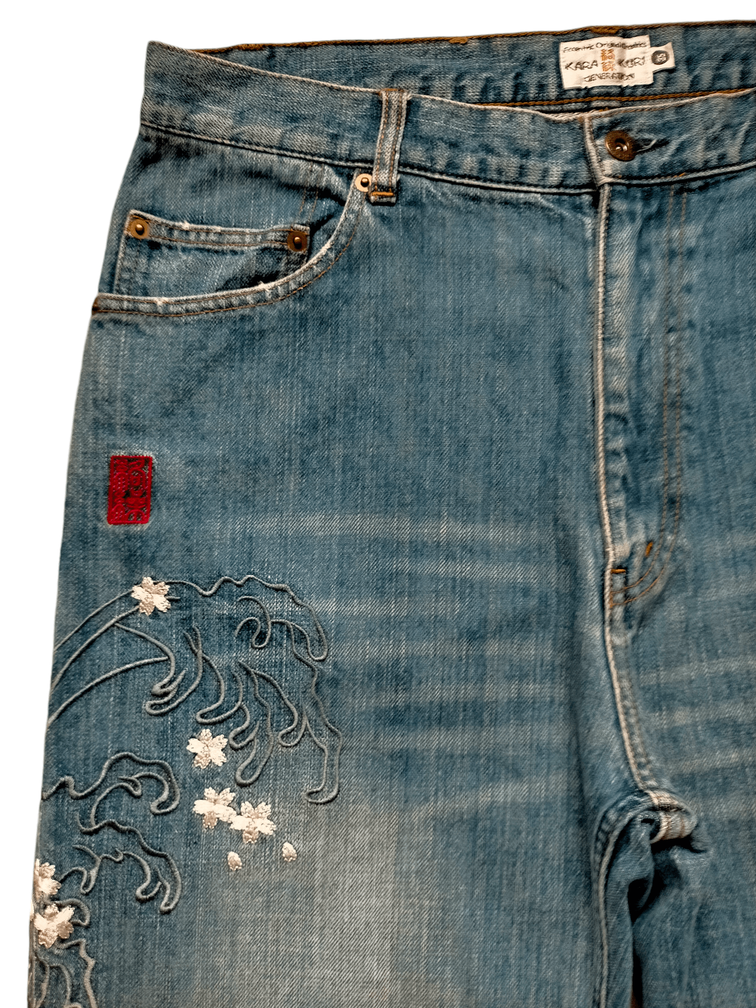 If Six Was Nine Karakuri Generation Multipocket Embroiderd Denim Pants Size US 34 / EU 50 - 12 Thumbnail
