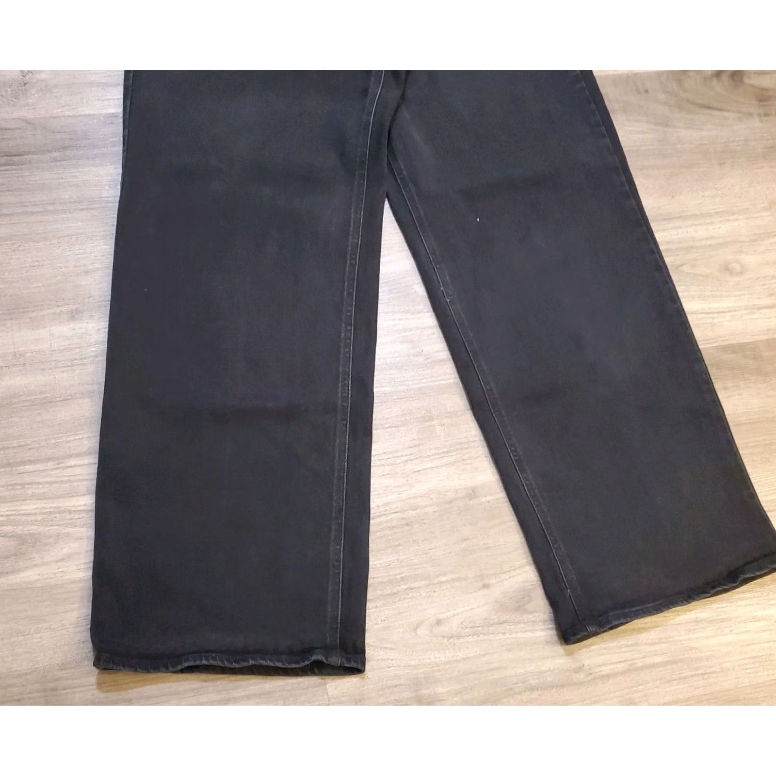 Old Navy Old Navy Womens Black High Rise Wow Wide Leg Jeans Size 12 Cotton Blend Grunge 90s Size 34" / US 12 / IT 48 - 5 Thumbnail