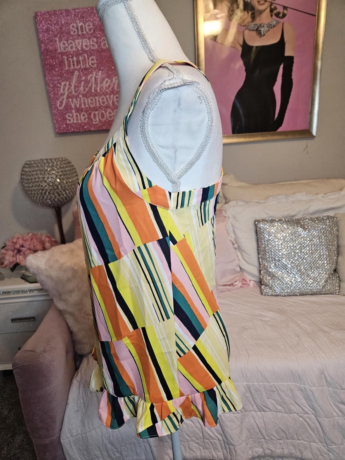 Designer Cabi Women's Colorful Striped Tank Top - Size XS #119 Size XS / US 0-2 / IT 36-38 - 2 Thumbnail