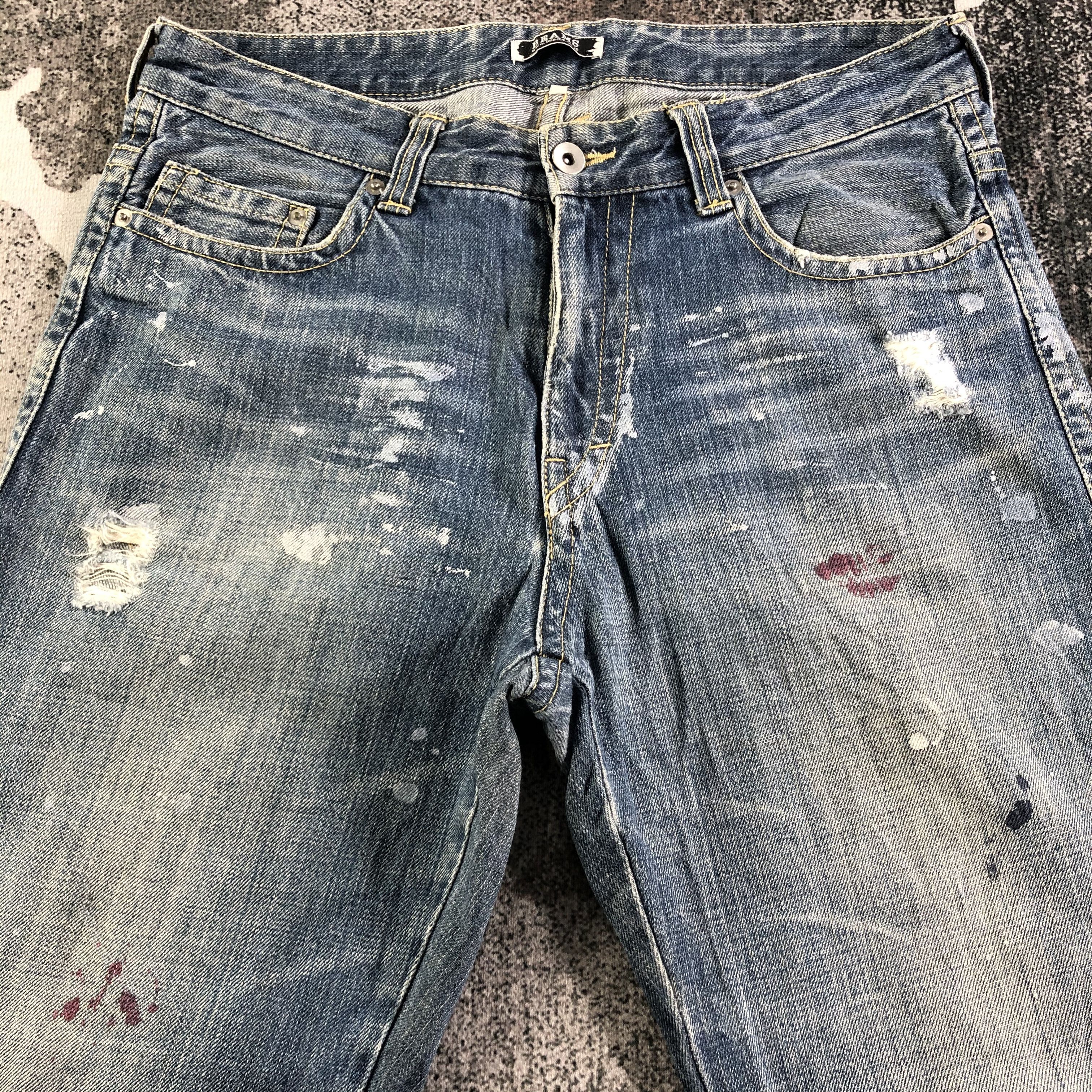 Beams Plus Beams Jeans Painted Denim KJ2819 Size US 32 / EU 48 - 3 Thumbnail