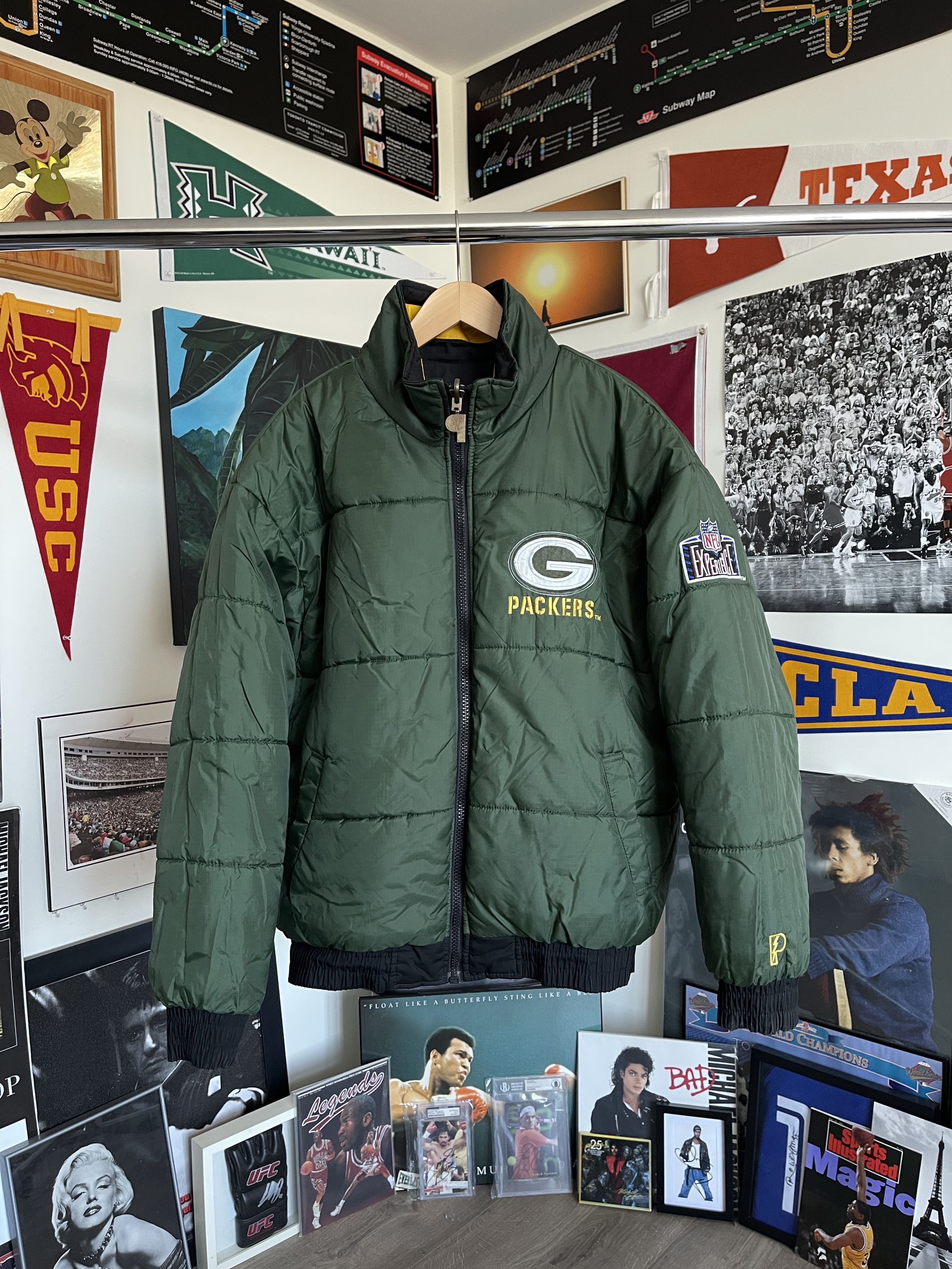 NFL × Pro Player × Vintage Vintage Pro Player NFL GREEN BAY PACKERS Reversible Jacket Size US L / EU 52-54 / 3 - 8 Thumbnail