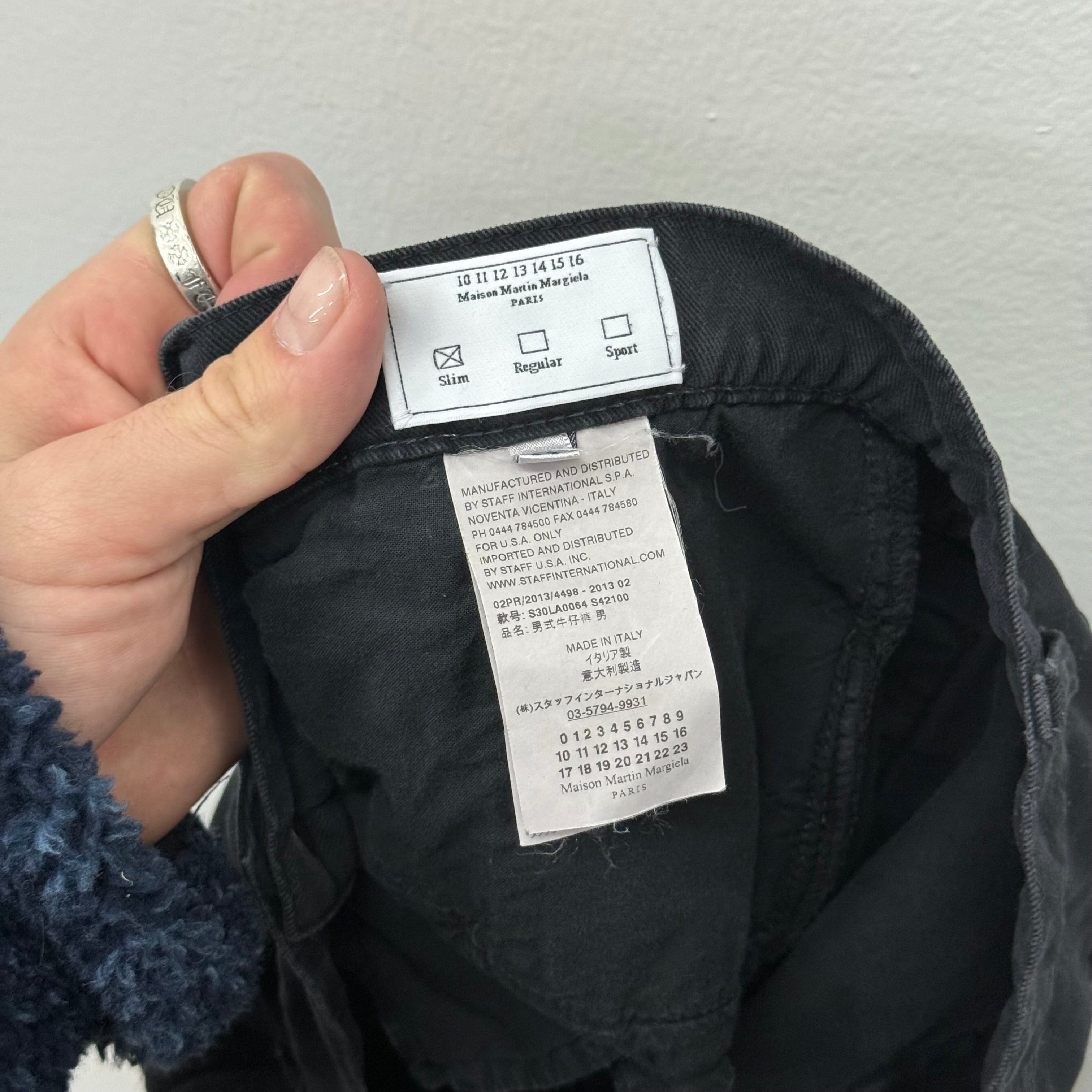 Maison Margiela Maison Margiela Black Denim Slim Jeans - Size 34 Size US 34 / EU 50 - 5 Thumbnail