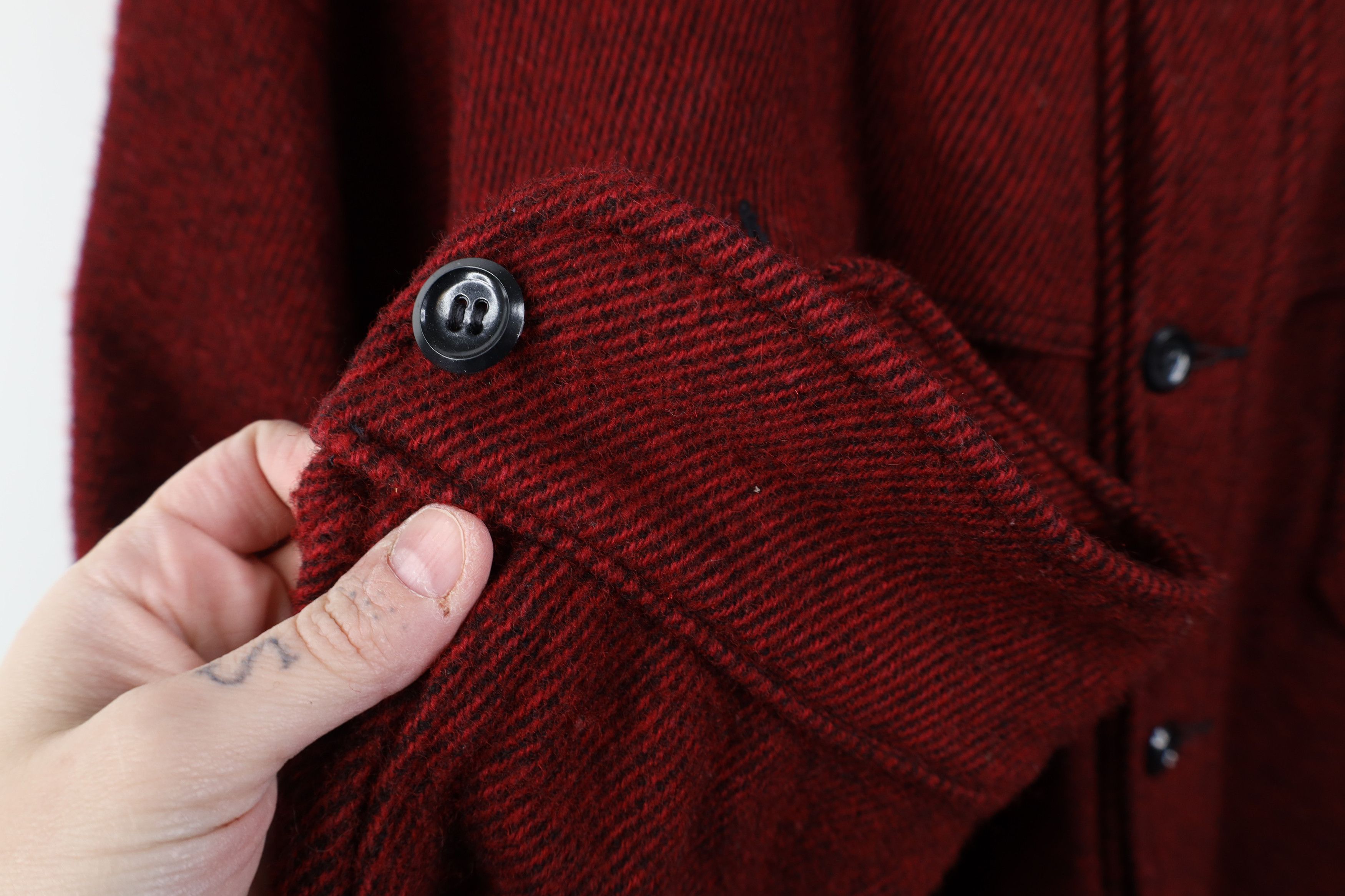 Woolrich Woolen Mills Vintage 70s Woolrich Whipcord Duster Cruiser Jacket Red USA Size US XL / EU 56 / 4 - 7 Thumbnail