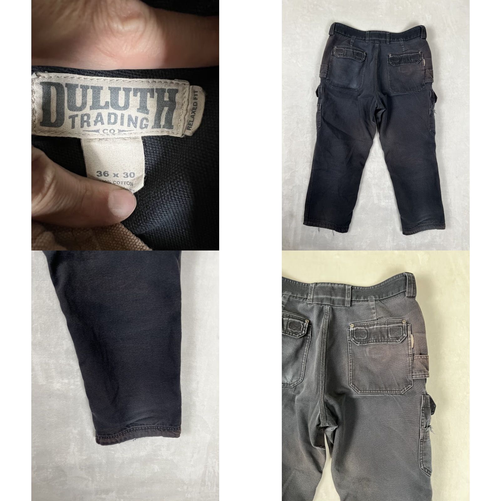 Vintage Duluth Men’s Black Cargo Carpenter Pockets Pants Size 34x29 Size US 34 / EU 50 - 8 Thumbnail