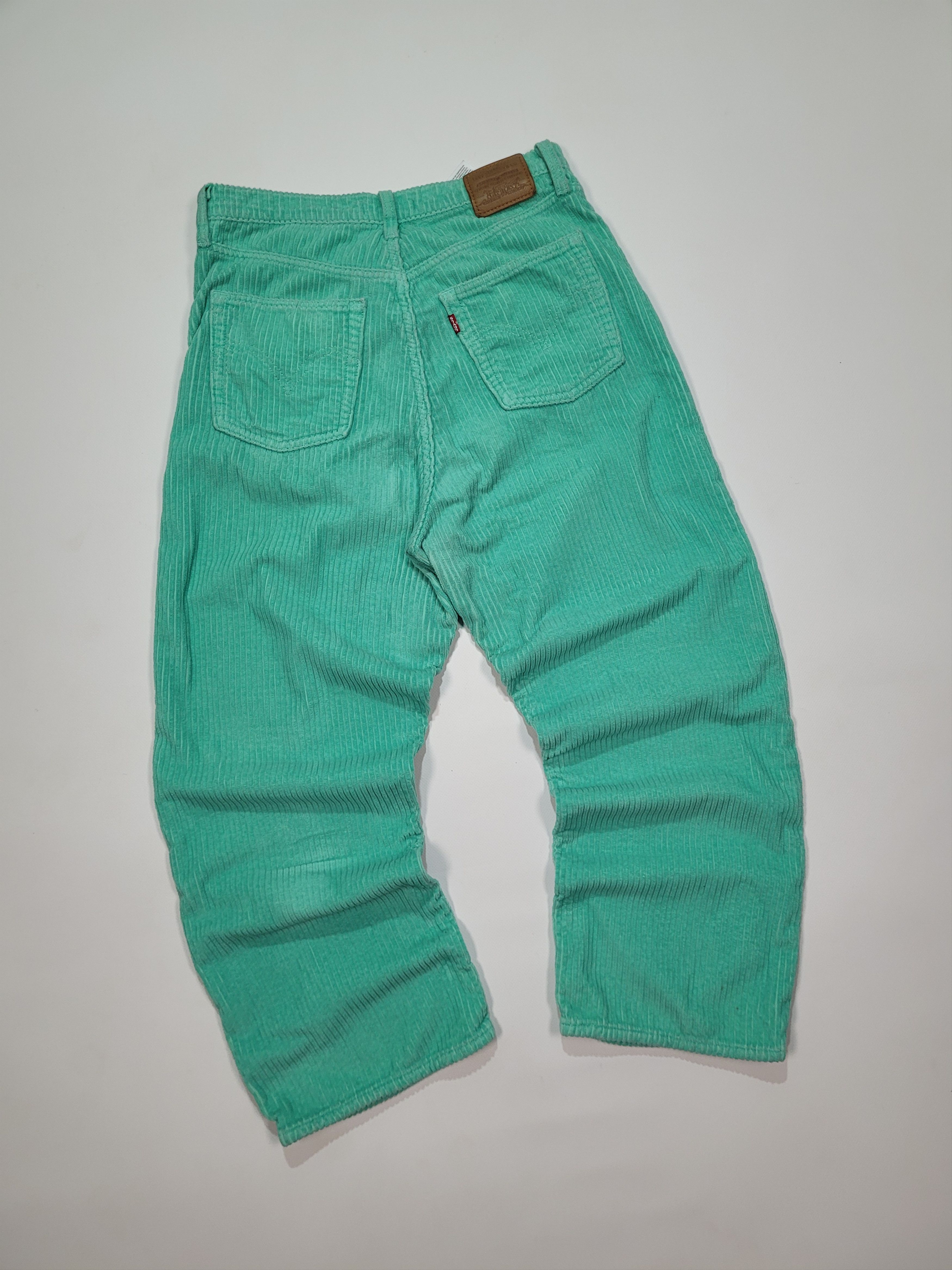 Levi's Levis Aqua Mint Corduroy Ribcage Straight Ankle Pants Size 30" / US 8 / IT 44 - 8 Thumbnail