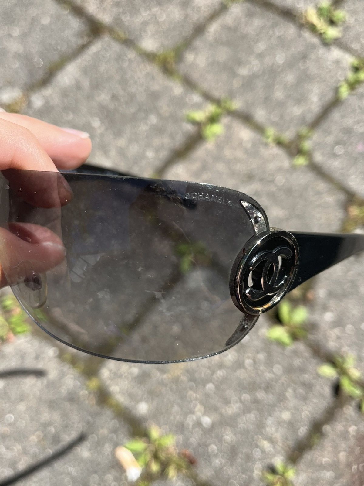 Chanel × Vintage Chanel Oversized Google Glasses Made in Italy RARE VINTAGE Size ONE SIZE - 6 Thumbnail