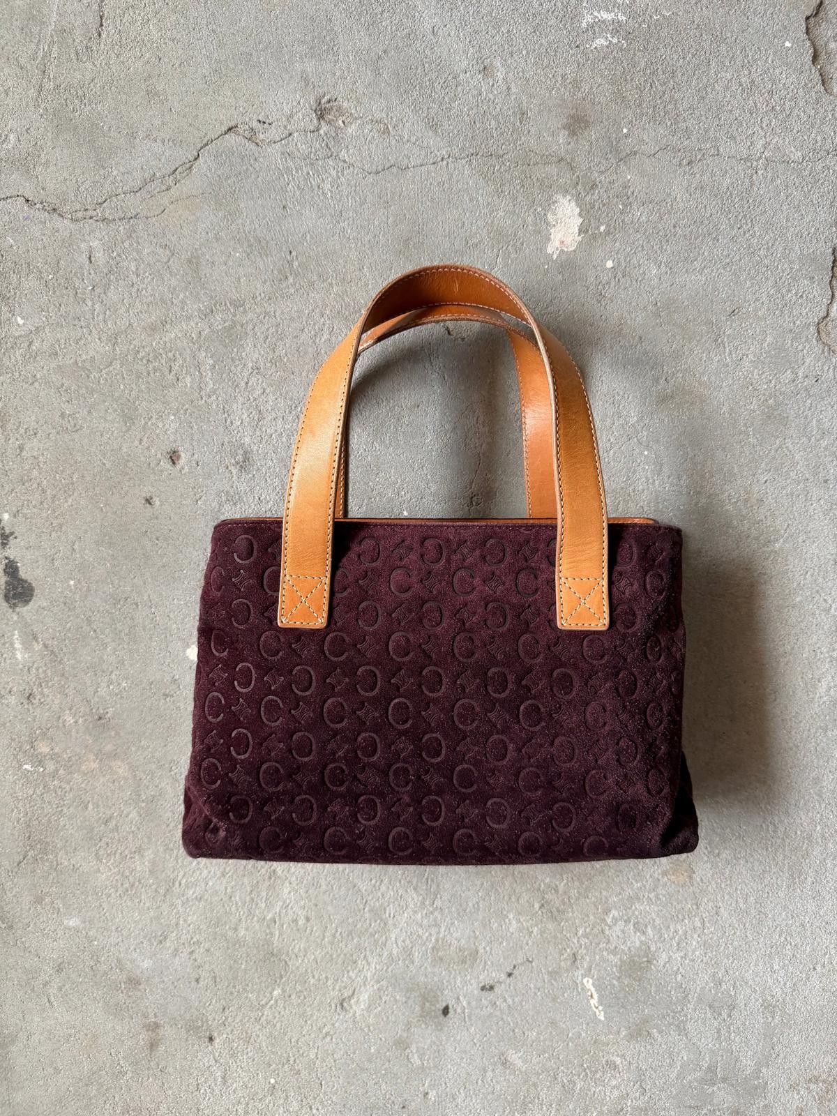 Celine Celine C Macadam Suede Shoulder Bag Brown/Beige Size ONE SIZE - 2 Thumbnail