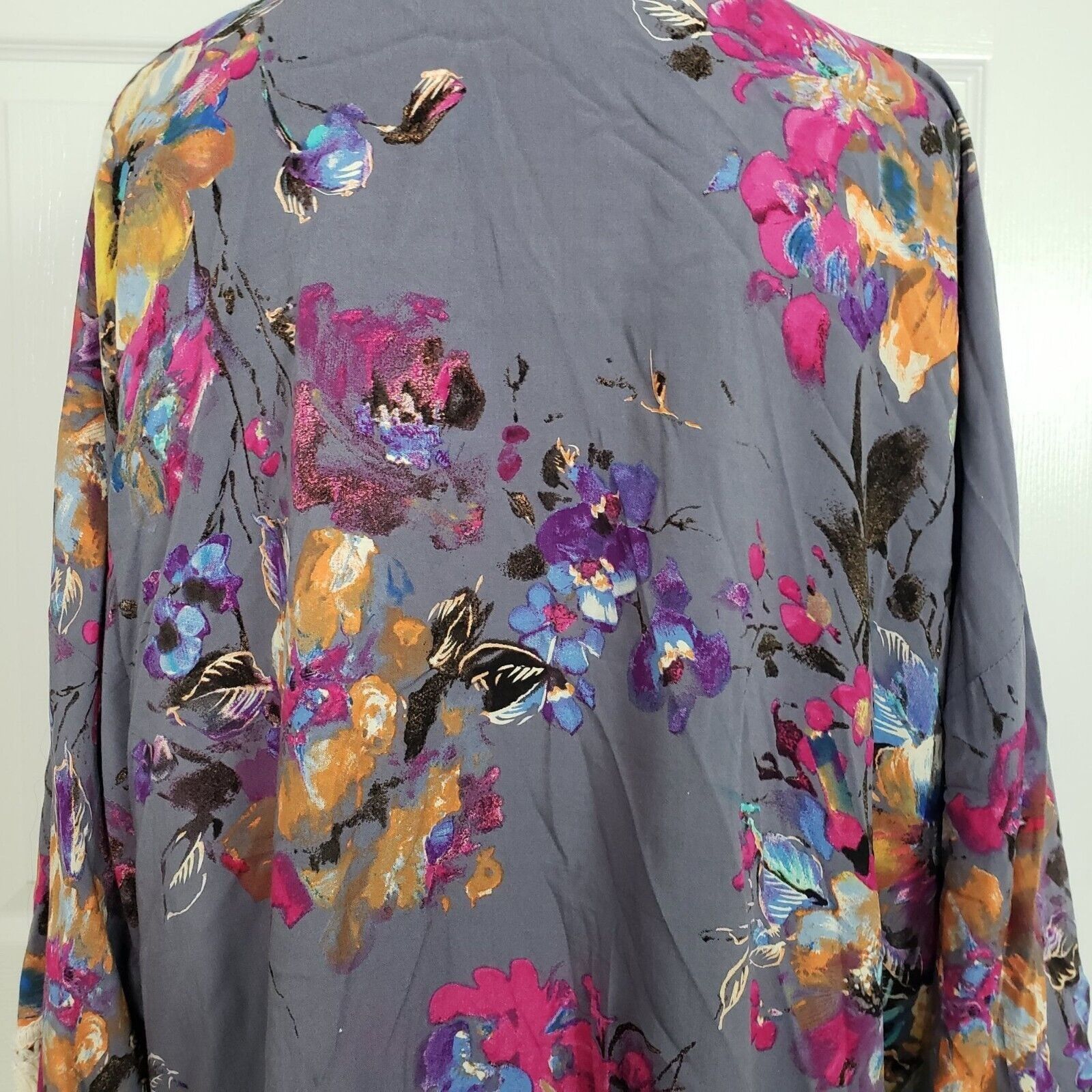 Designer Umgee Floral Fringe Kimono Womens Sz Medium Boho Fringe Fest Size M / US 6-8 / IT 42-44 - 8 Thumbnail