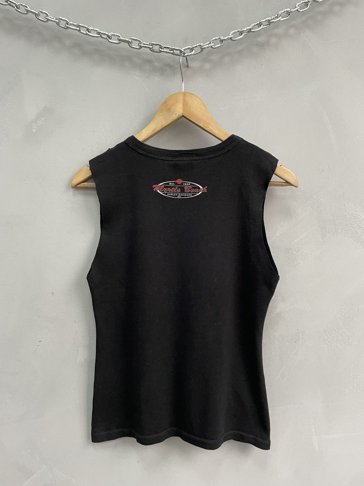 Harley Davidson Rare 90s flames haley davidson slim tank top y2k Size US M / EU 48-50 / 2 - 8 Thumbnail
