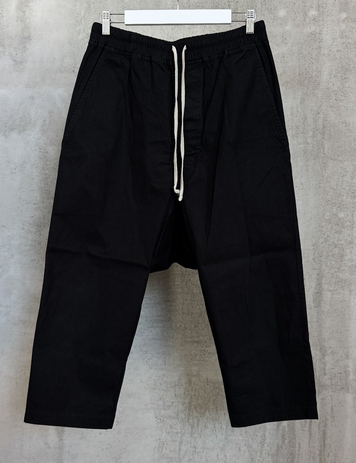 Rick Owens Rick Owens Drawstring Cropped Trousers TECUATL SS20 Size US 33 - 1 Thumbnail