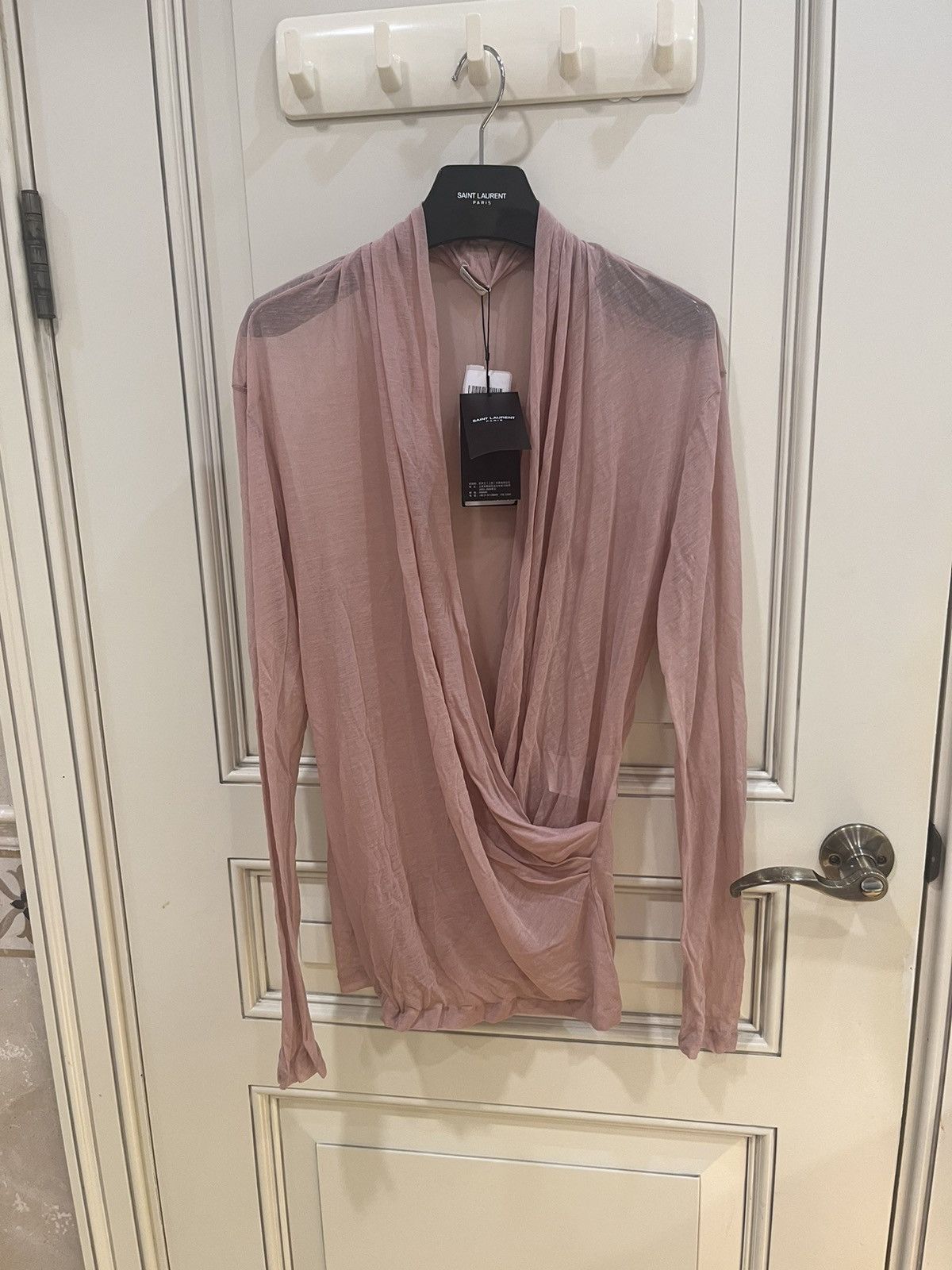 Saint Laurent Paris wrap top jersey.size M Size US M / EU 48-50 / 2 - 4 Thumbnail