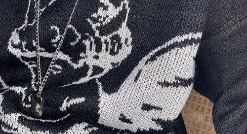 Aran Isles Knitwear × Japanese Brand Black cherub cupid style knit sweater Size US XXL / EU 58 / 5 - 3 Thumbnail