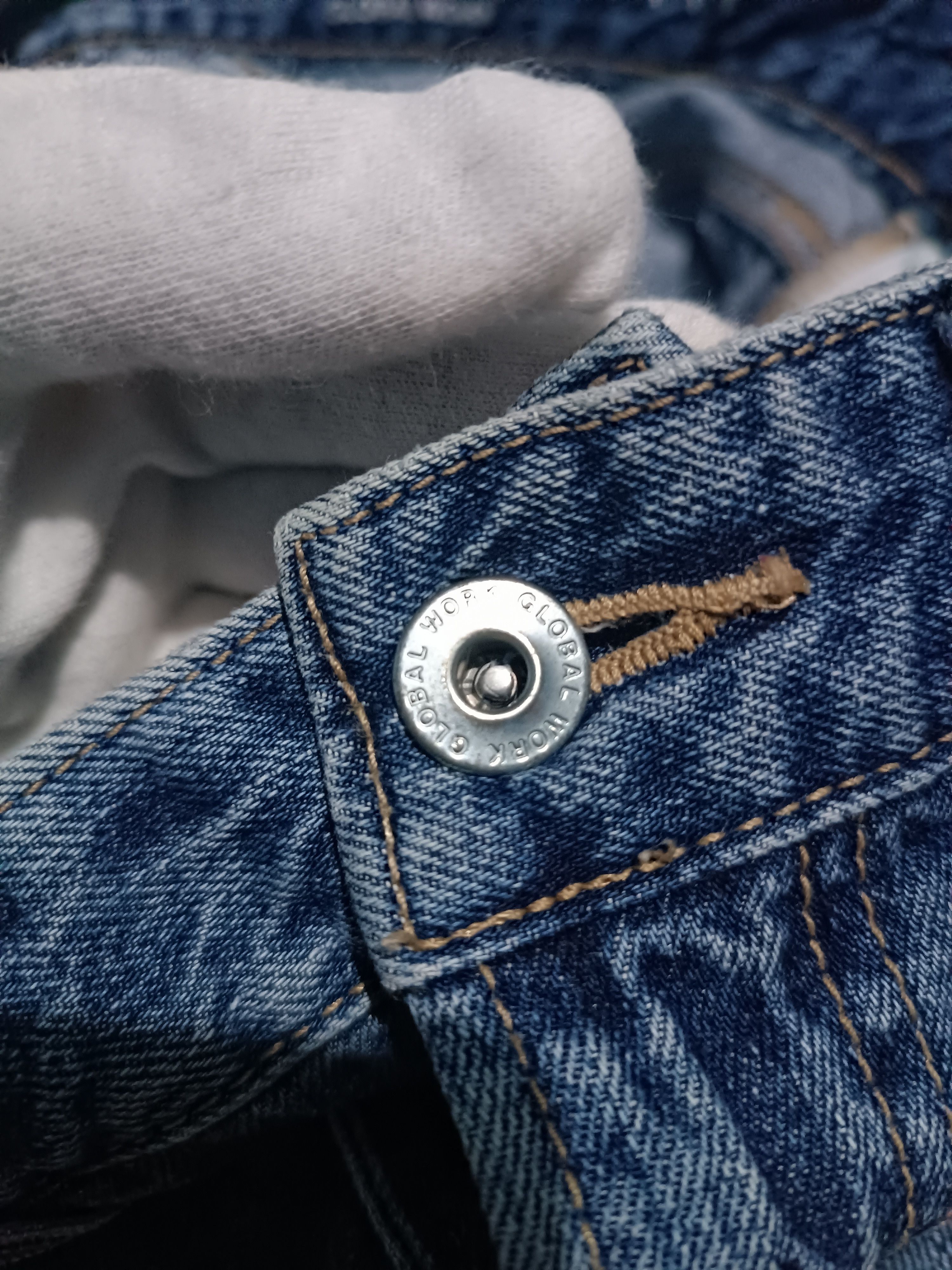 Global Work × Japanese Brand Global Work Patchwork Regular Fit Jeans Size US 30 / EU 46 - 7 Thumbnail