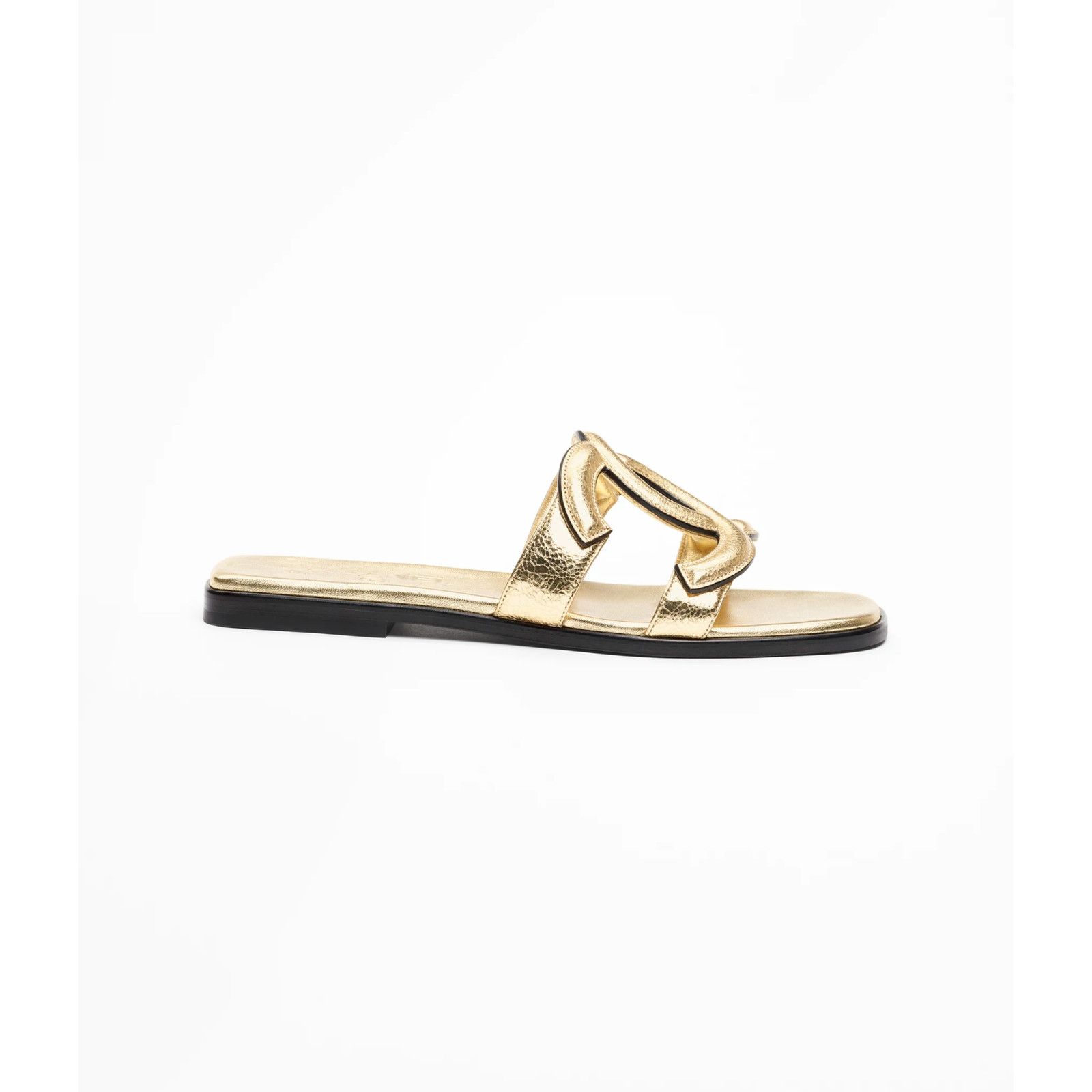 Chanel Chanel Golden Cracked Leather XL CC Mules Sandals 37 Size US 6 / IT 36 - 3 Thumbnail